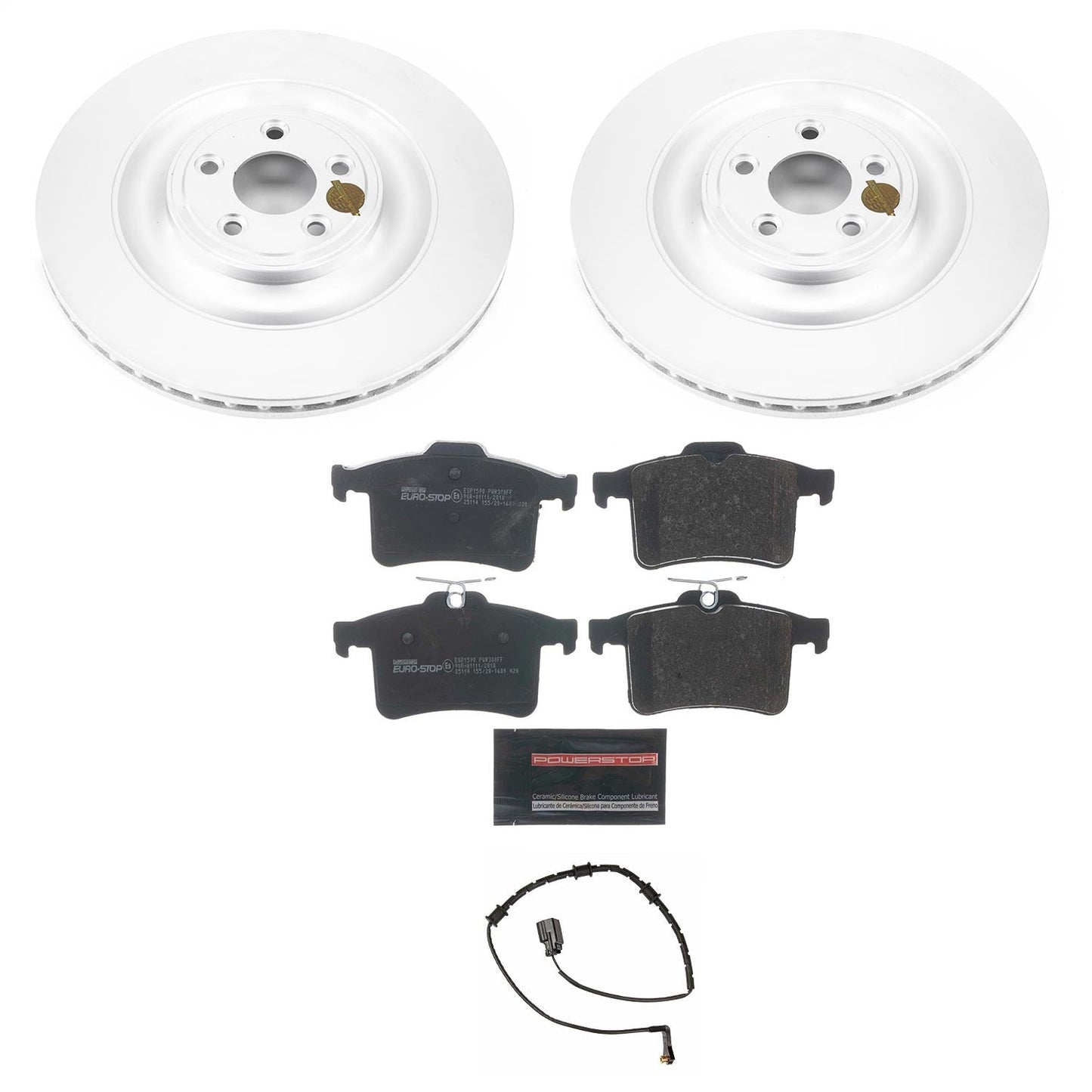 PowerStop Rear Euro-Stop Brake Kit | Jaguar XF (10-15) (ESK5649)