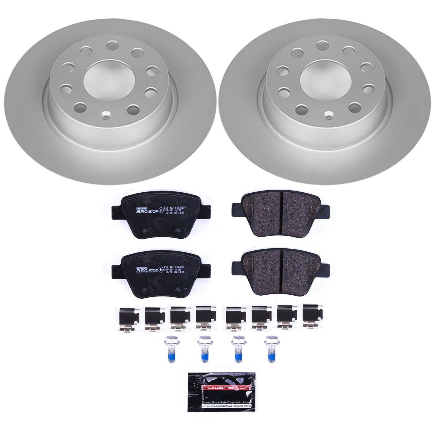 PowerStop Rear Euro-Stop Brake Kit | Audi A3 (10-12) (ESK5667)