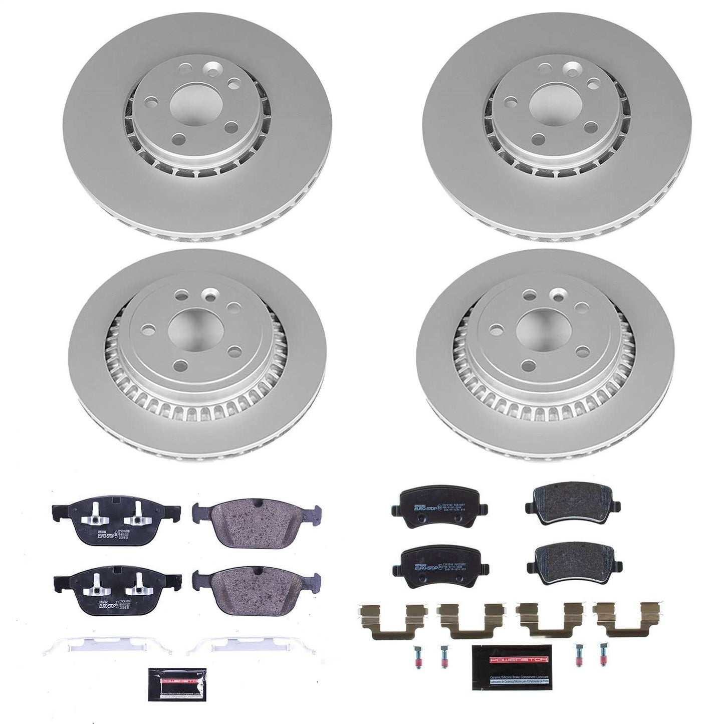 PowerStop Front & Rear Euro-Stop Brake Kit | Volvo XC60 (10-15) (ESK5703)