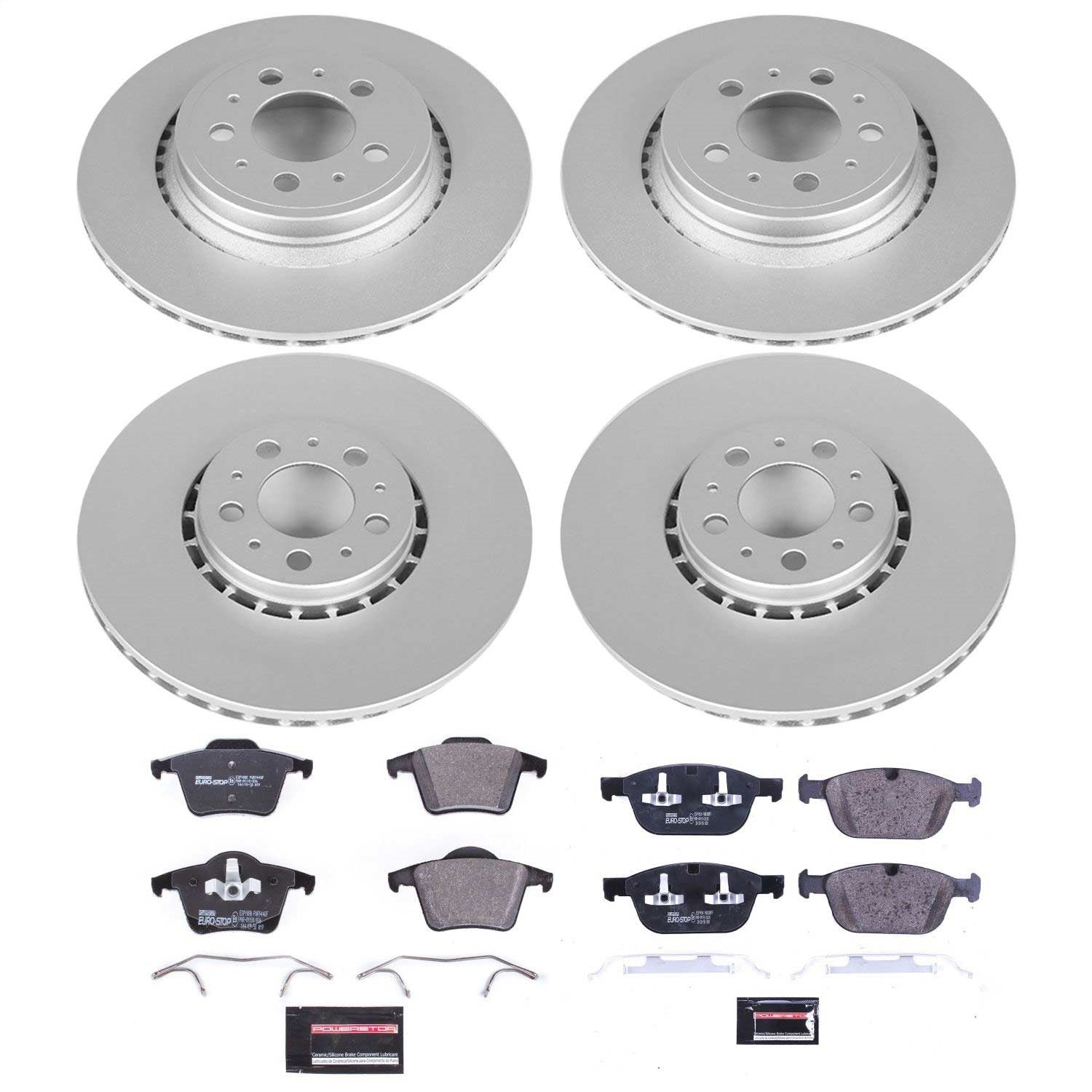 PowerStop Front & Rear Euro-Stop Brake Kit | Volvo XC90 (03-14) (ESK5708)