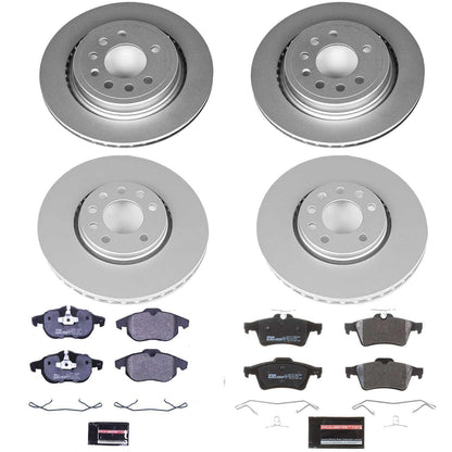 PowerStop Front & Rear Euro-Stop Brake Kit | Saab 9-3 (08-11) (ESK5736)
