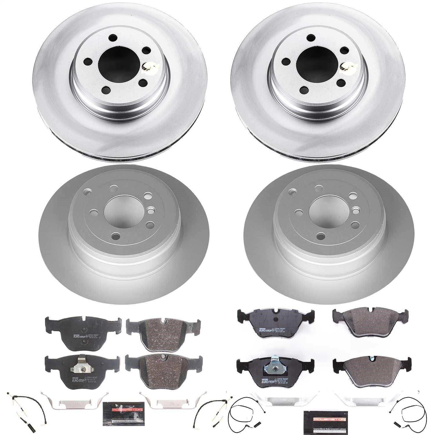 PowerStop Front & Rear Euro-Stop Brake Kit | Land Rover Range Rover (03-05) (ESK5741)