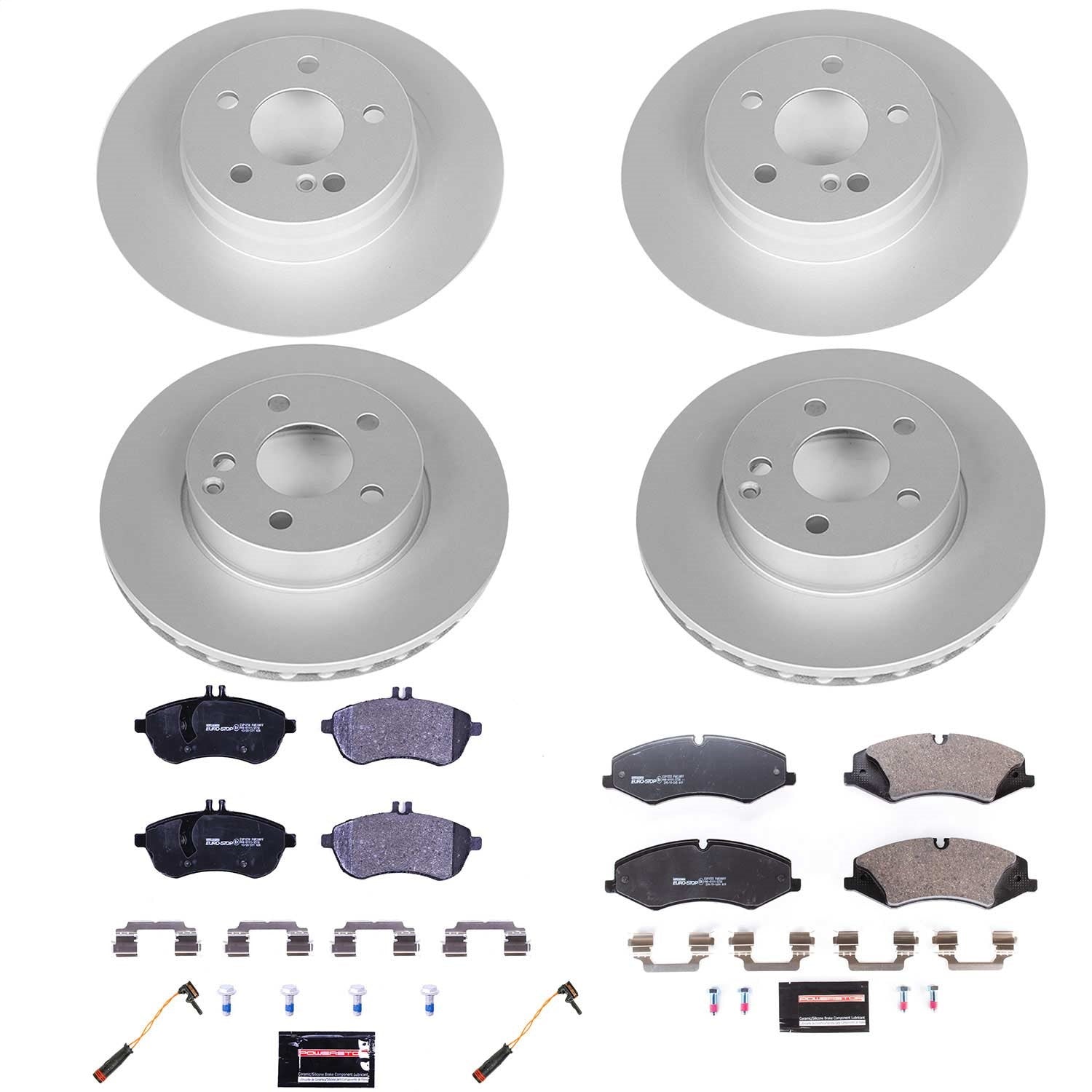 PowerStop Front & Rear Euro-Stop Brake Kit | Mercedes-Benz C250 (12-15) (ESK5791)