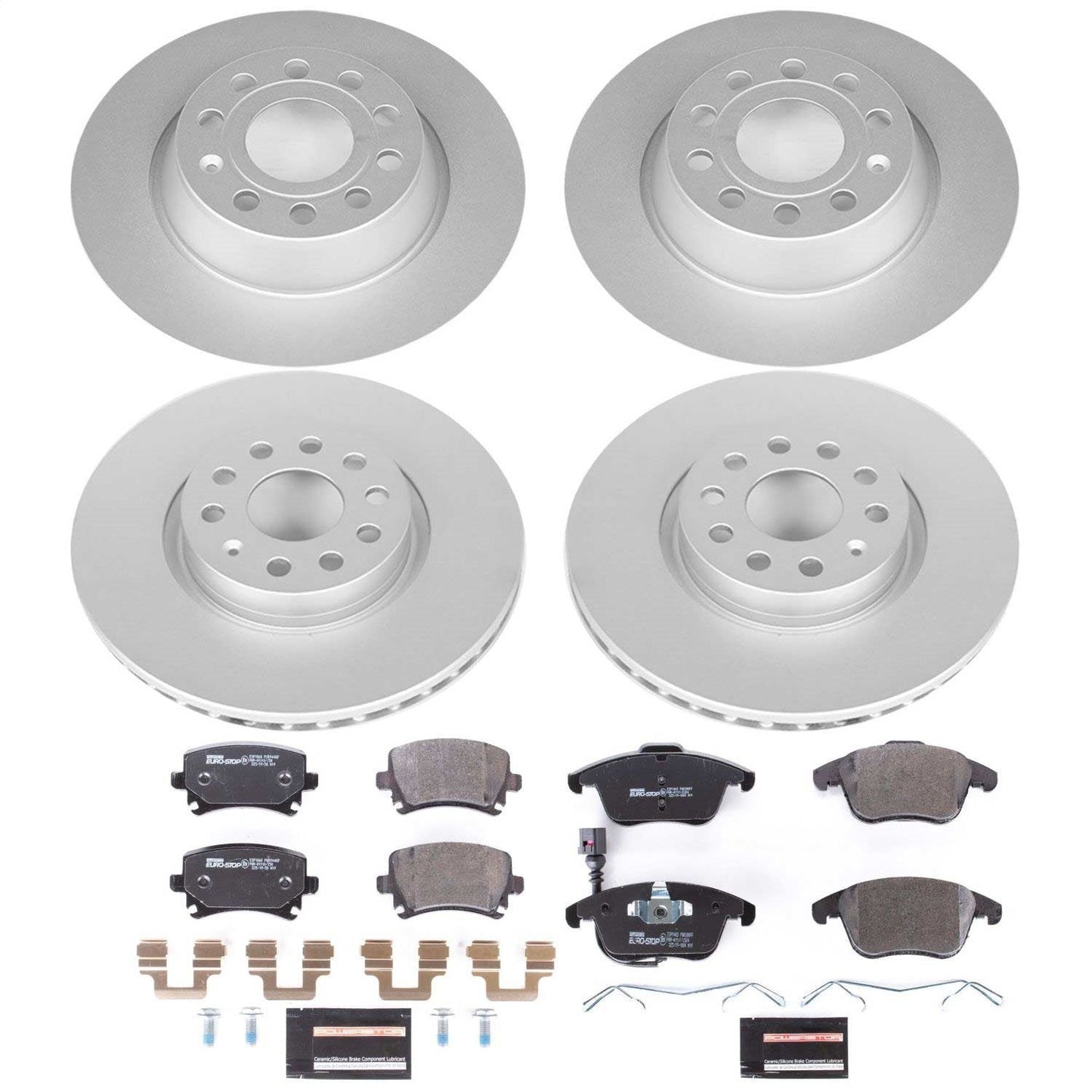 PowerStop Front & Rear Euro-Stop Brake Kit | Volkswagen Tiguan (11) (ESK5802)