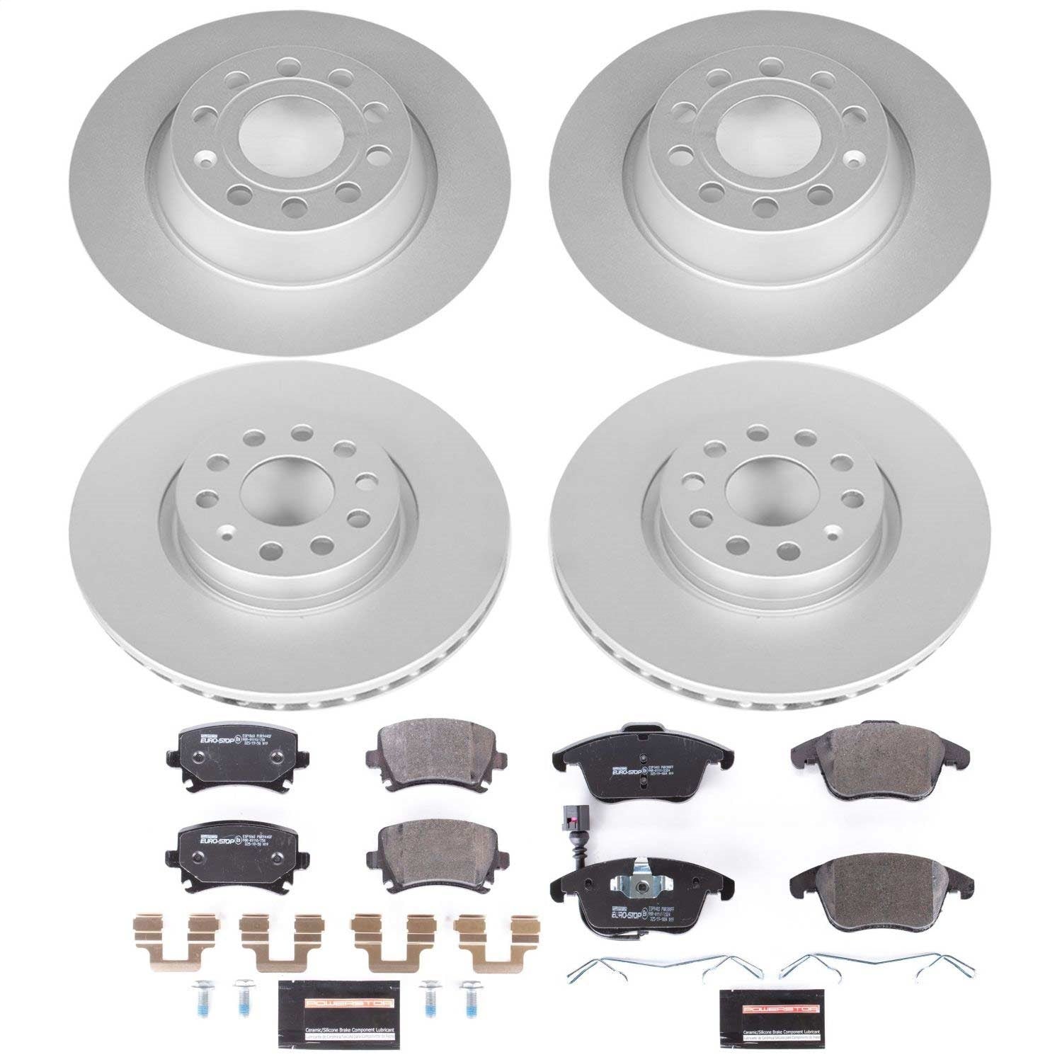 PowerStop Front & Rear Euro-Stop Brake Kit | Volkswagen Tiguan (11) (ESK5802)