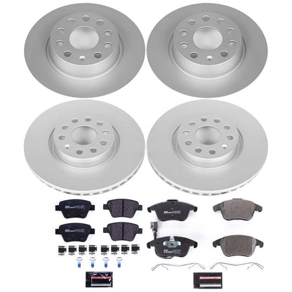 PowerStop Front & Rear Euro-Stop Brake Kit | Volkswagen Passat (12-15) (ESK5803)