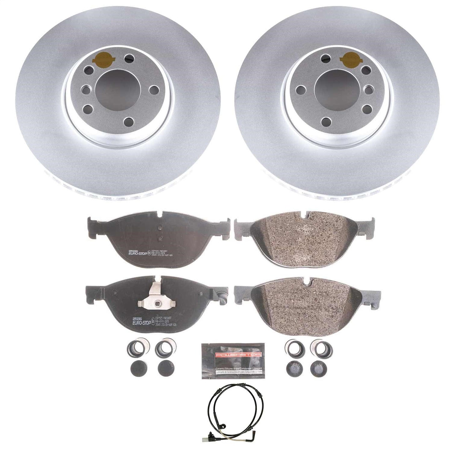 PowerStop Euro-Stop Front Brake Kit | BMW 535i GT (10-17) (ESK6026)