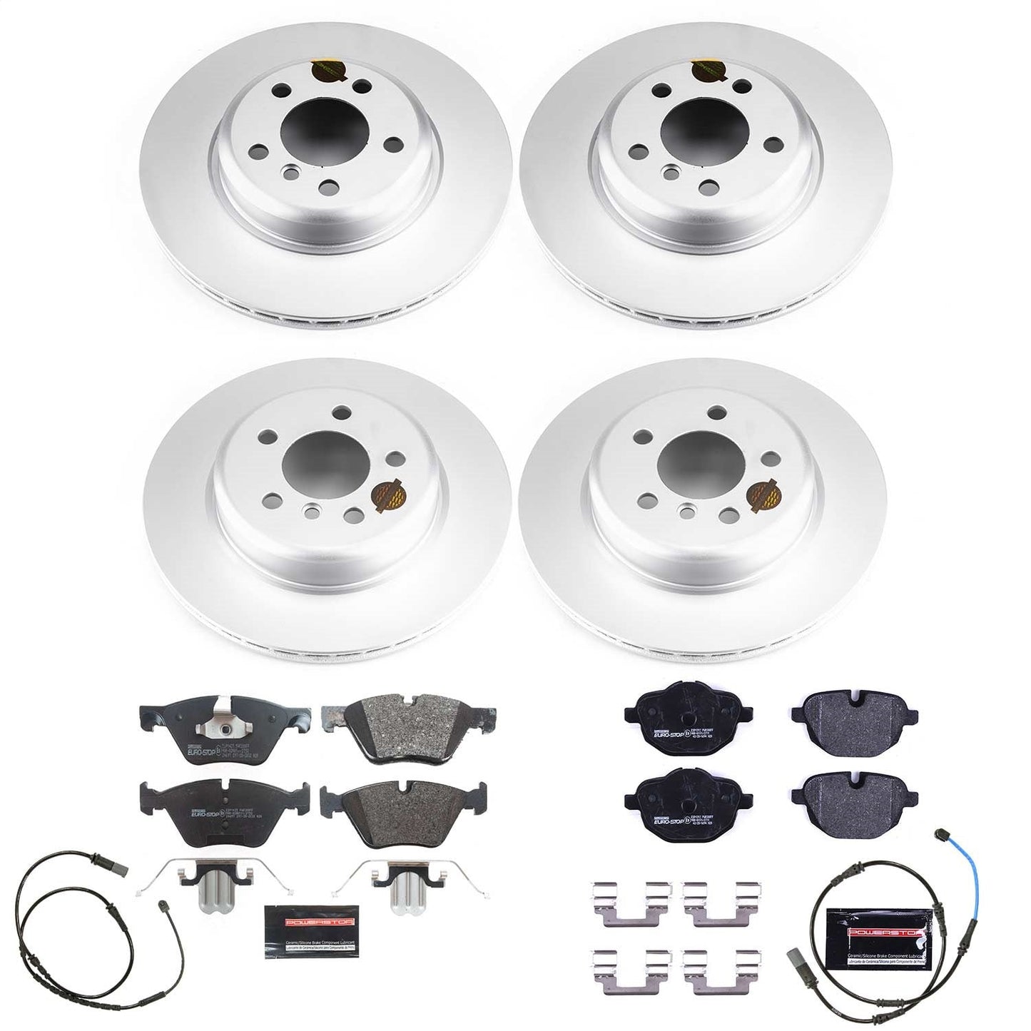 PowerStop Front & Rear Euro-Stop Brake Kit | BMW 528i (11-16) (ESK6033)