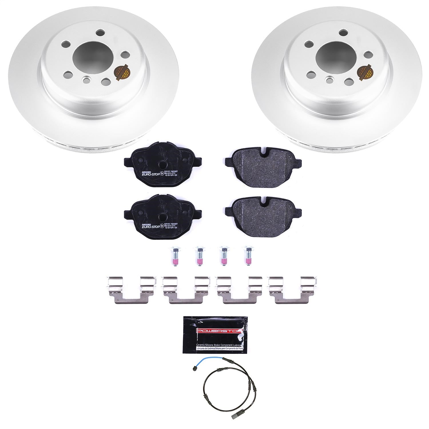 PowerStop Rear Euro-Stop Brake Kit | BMW 528i (11-16) (ESK6034)