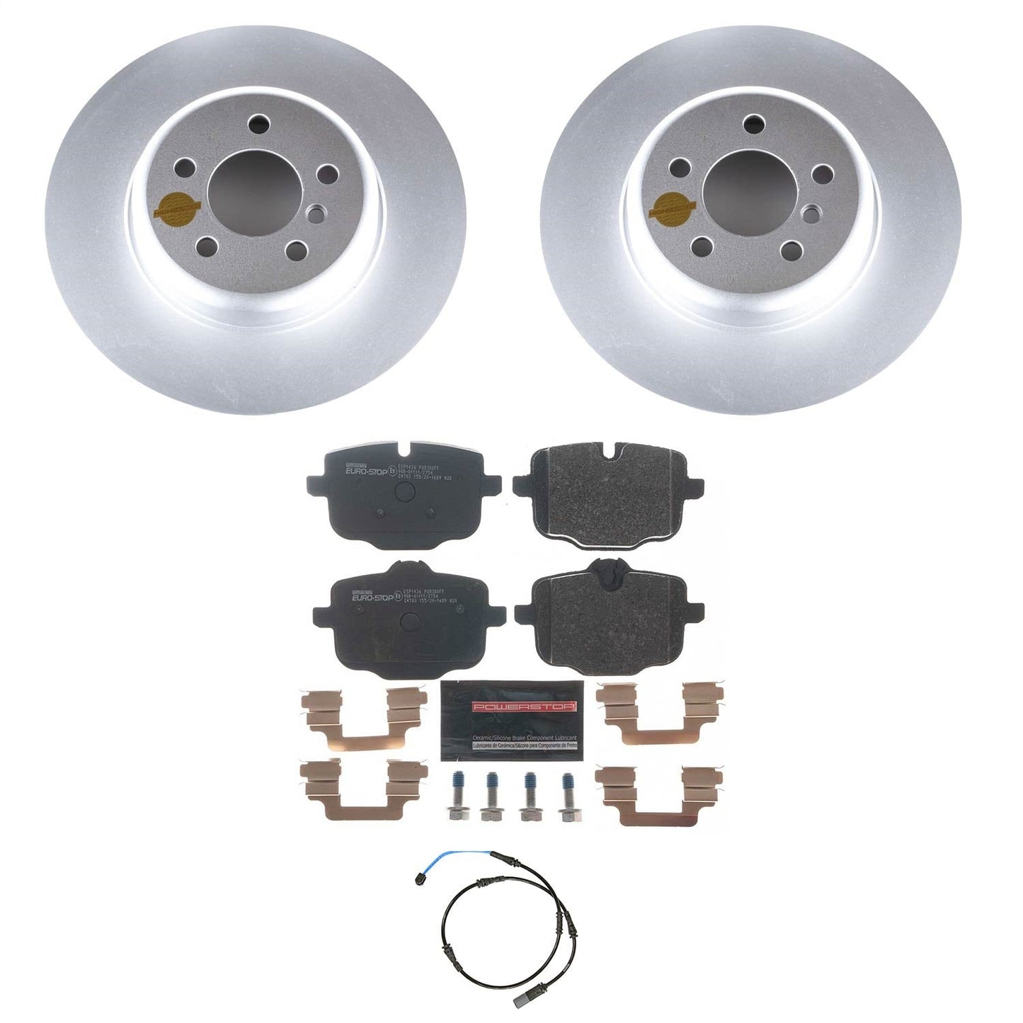PowerStop Rear Euro-Stop Brake Kit | BMW 550i (11-16) (ESK6037)