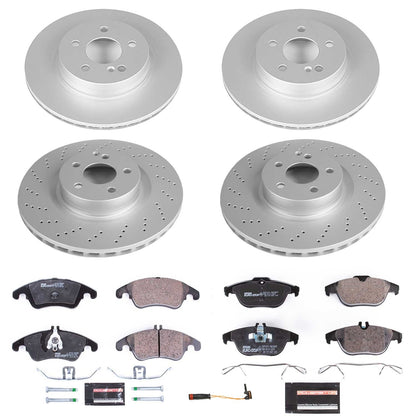 PowerStop Front & Rear Euro-Stop Brake Kit | Mercedes-Benz C250 (12-16) (ESK6206)
