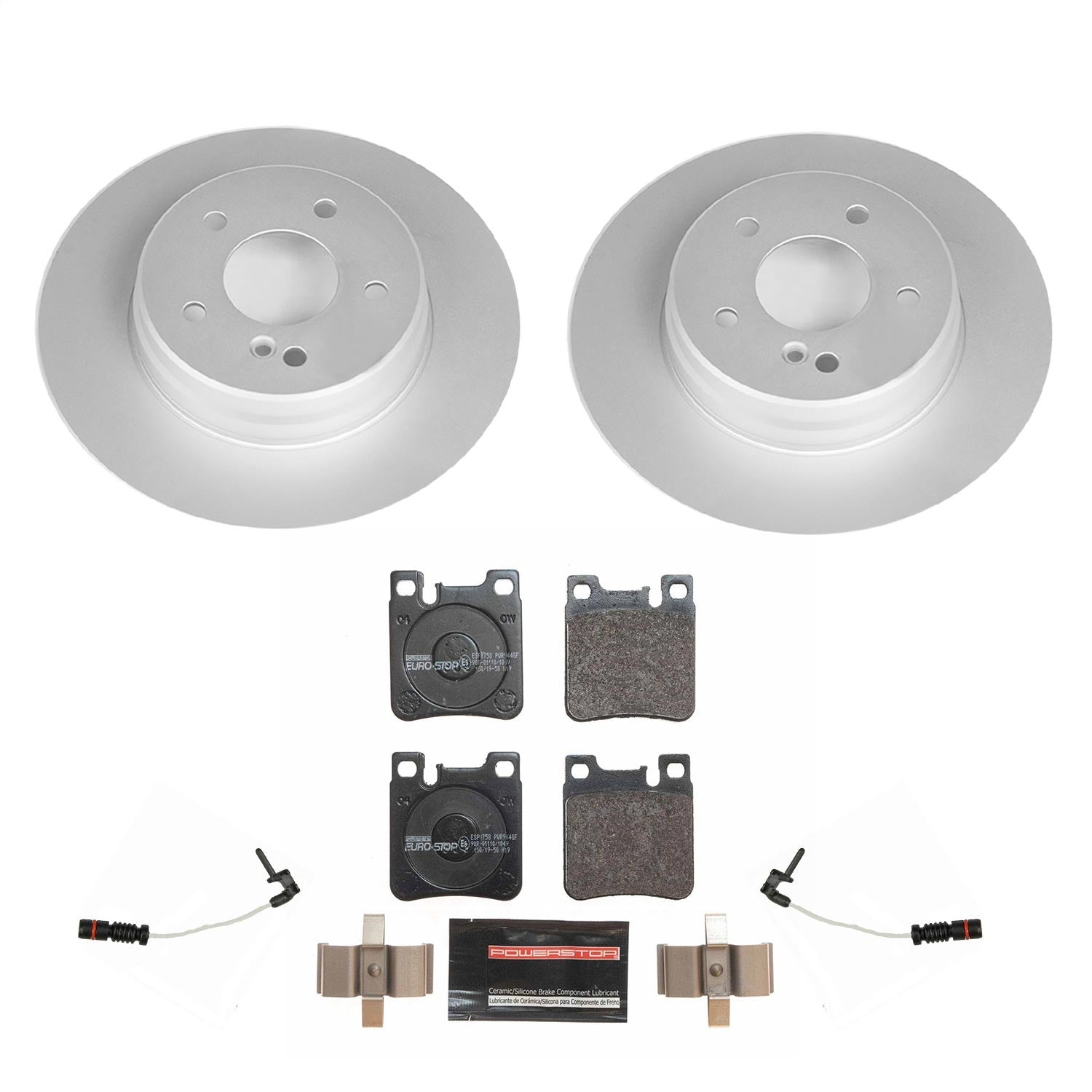 PowerStop Rear Euro-Stop Brake Kit | Mercedes-Benz CLK320 (98-99) (ESK624)