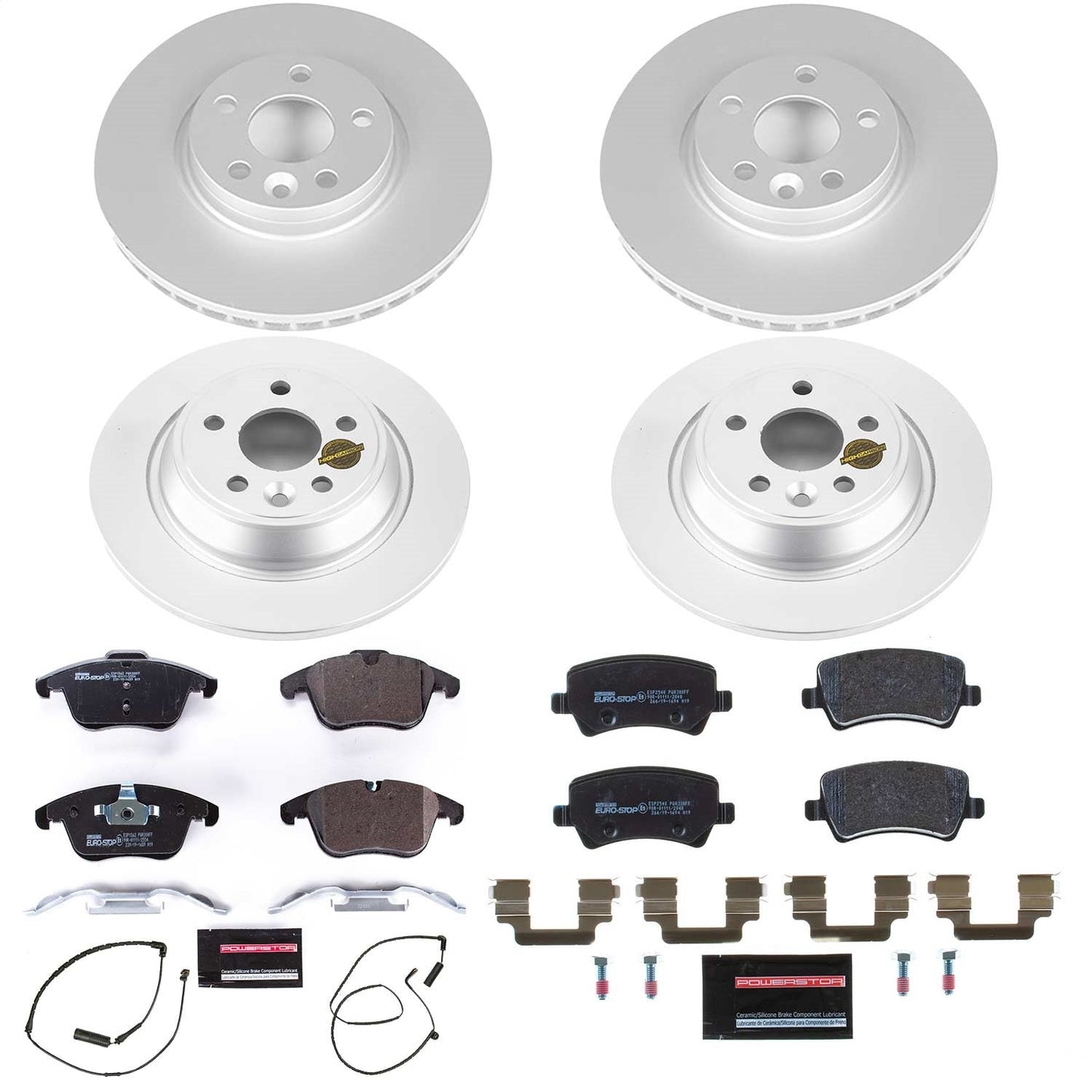 PowerStop Front & Rear Eurostop Brake Kit | Land Rover Range Rover Evoque (12-15) (ESK6276)