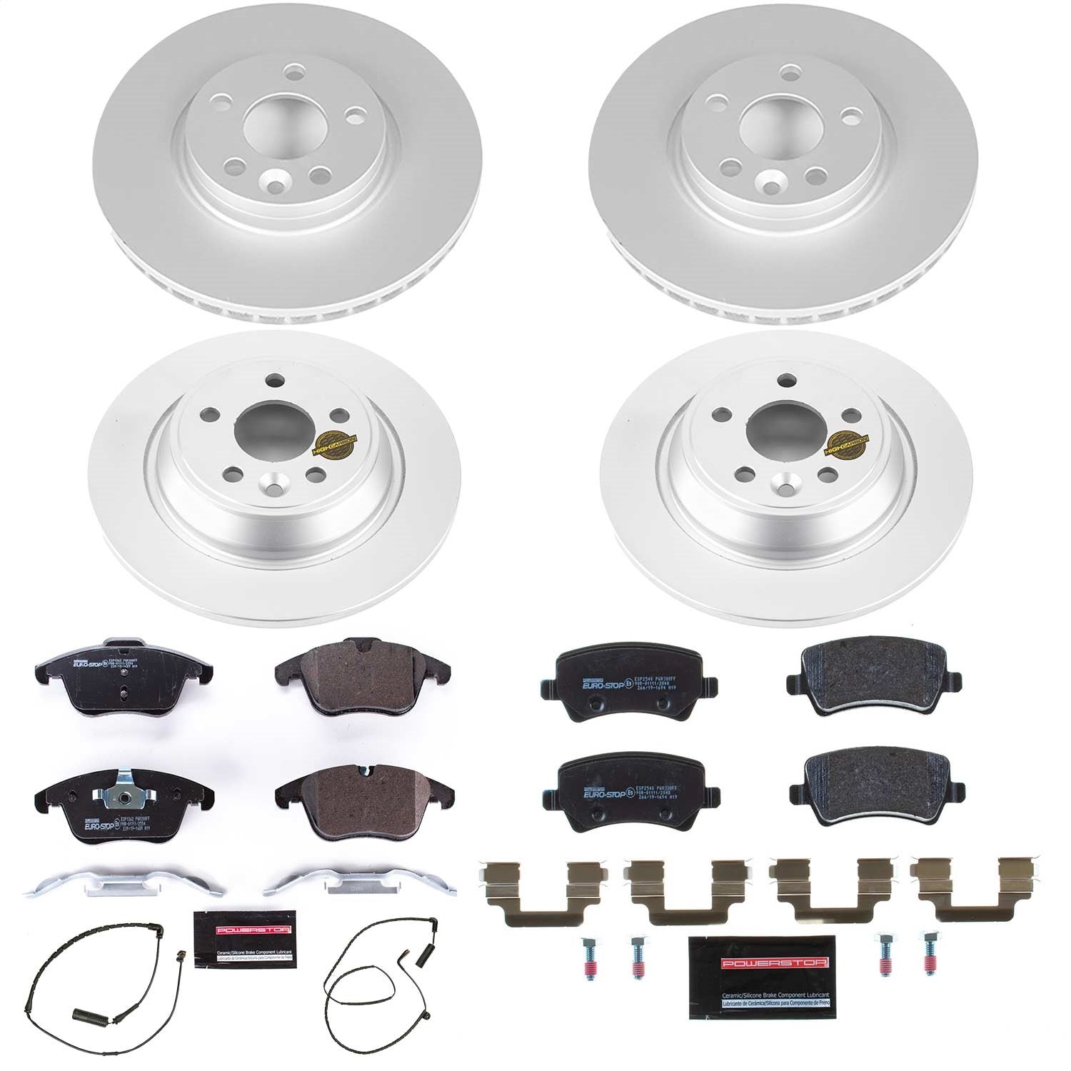 PowerStop Front & Rear Eurostop Brake Kit | Land Rover Range Rover Evoque (12-15) (ESK6276)