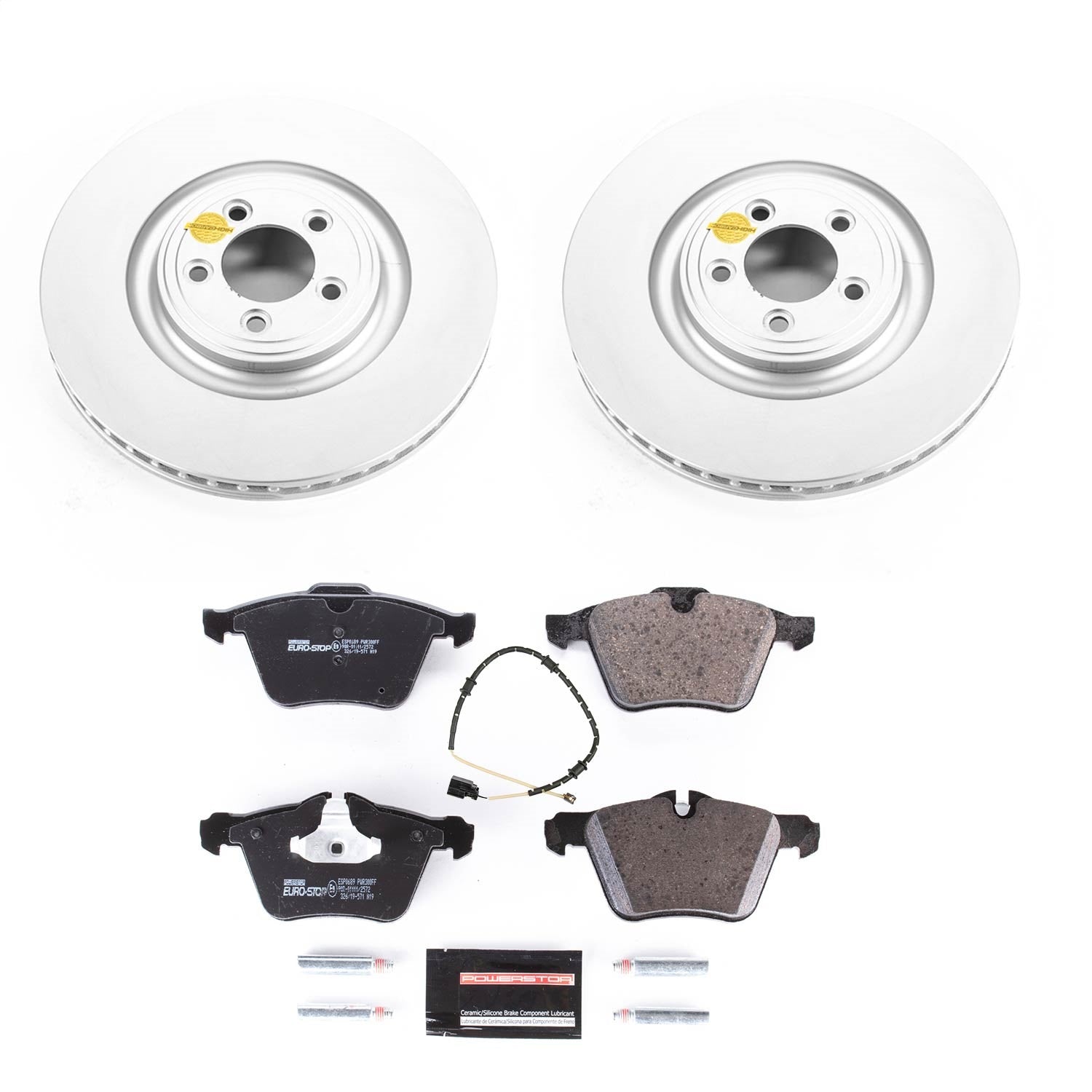 PowerStop Euro-Stop Front Brake Kit | Jaguar XF (10-15) (ESK6282)