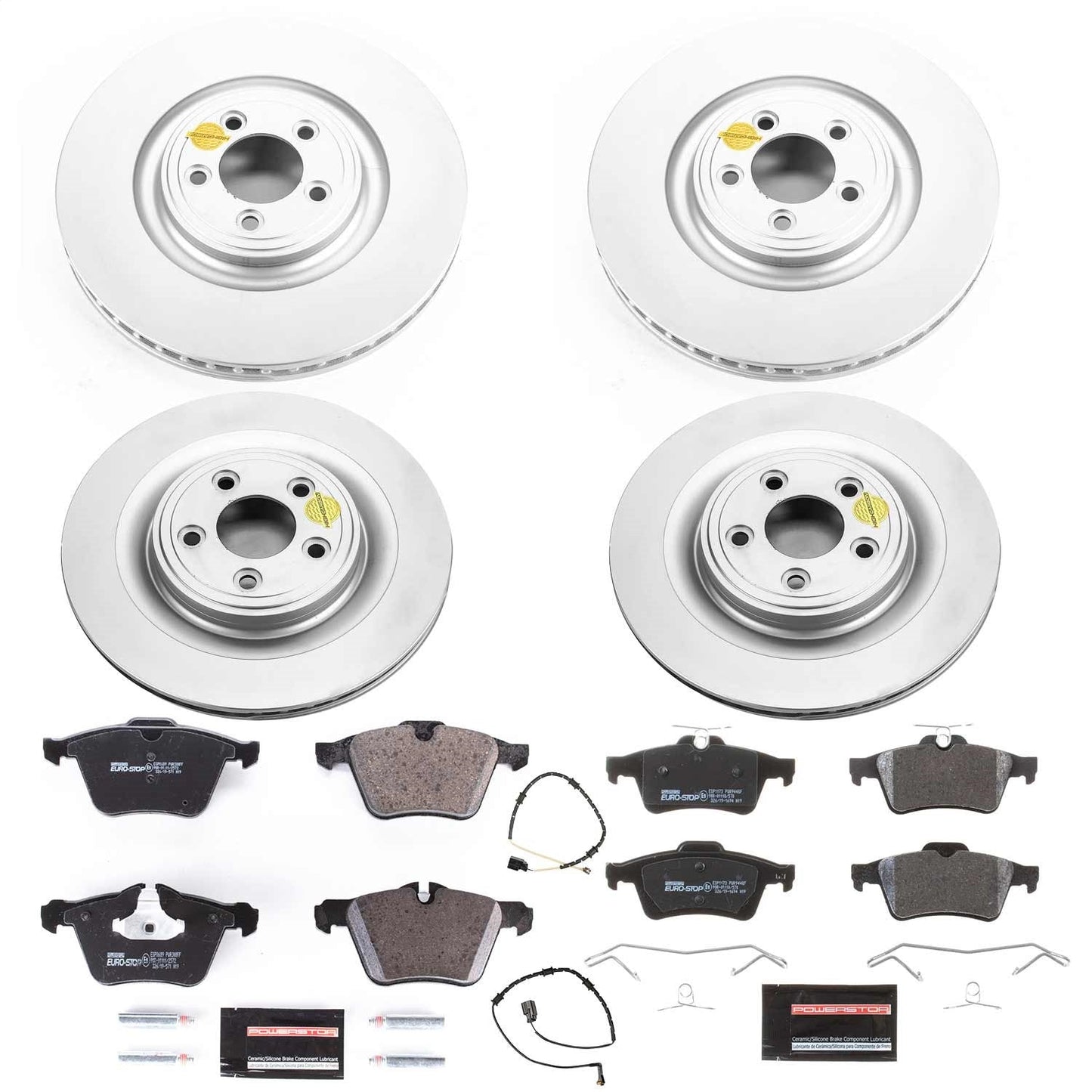 PowerStop Front & Rear Euro-Stop Brake Kit | Jaguar XF (10-15) (ESK6283)