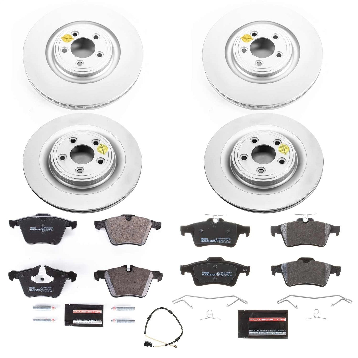 PowerStop Front & Rear Euro-Stop Brake Kit | Jaguar XK (10-12) (ESK6284)