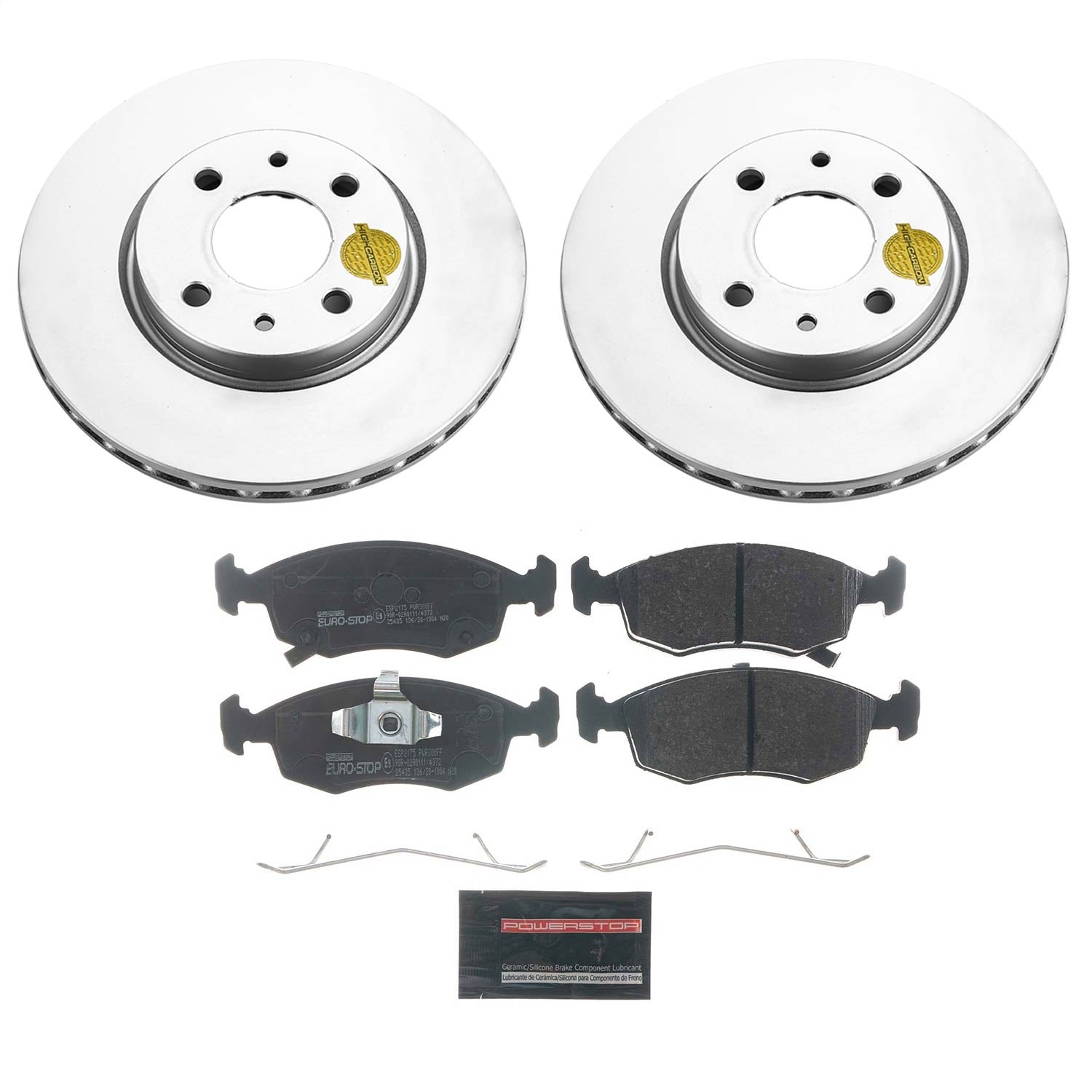PowerStop Front Euro-Stop Brake Kit | Fiat 500 (12-18) (ESK6290)