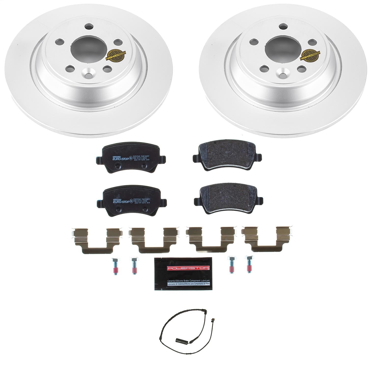 PowerStop Rear Euro-Stop Brake Kit | Land Rover Range Rover Evoque (12-15) (ESK6293)