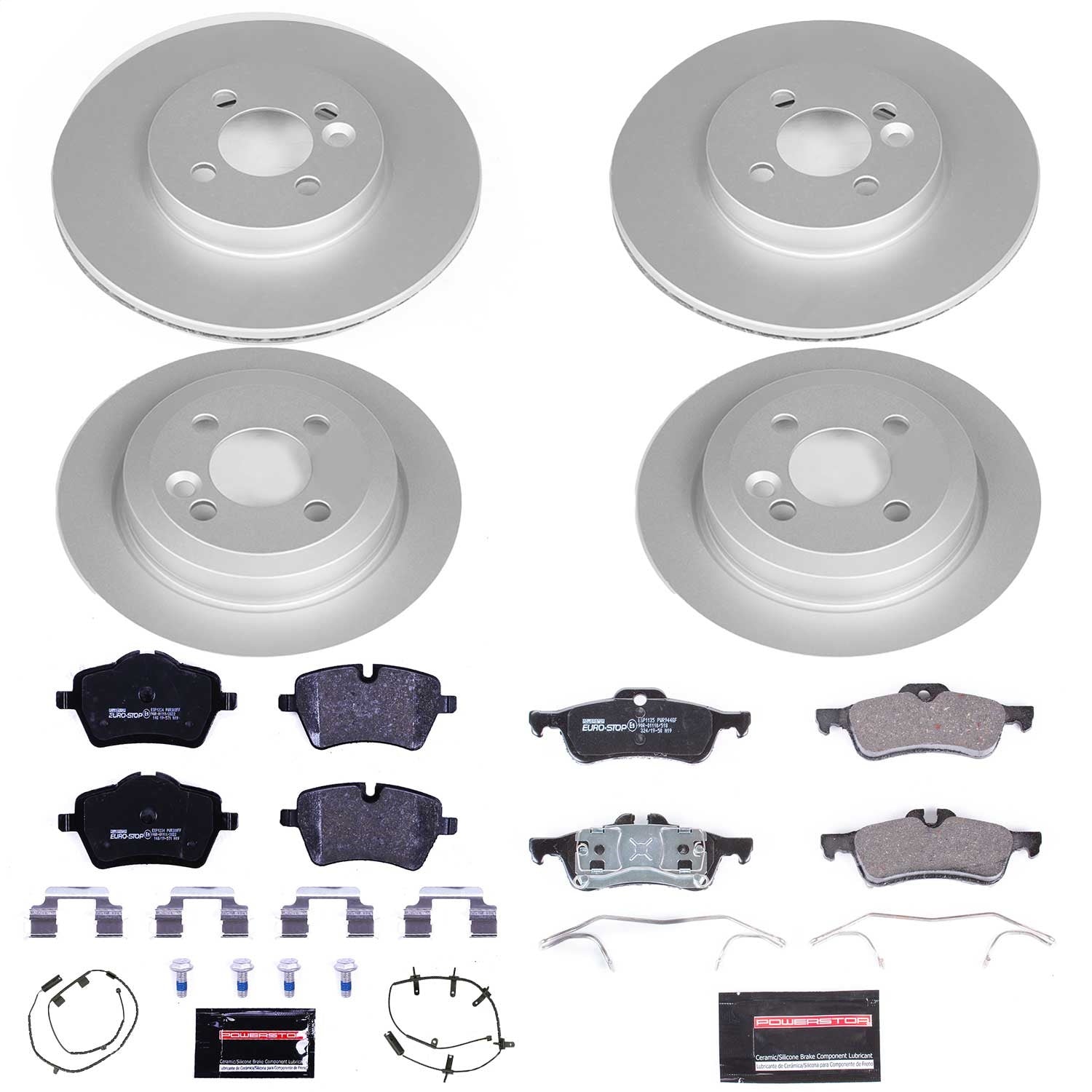 PowerStop Front & Rear Euro-Stop Brake Kit | Mini Cooper (07-08) (ESK6299)