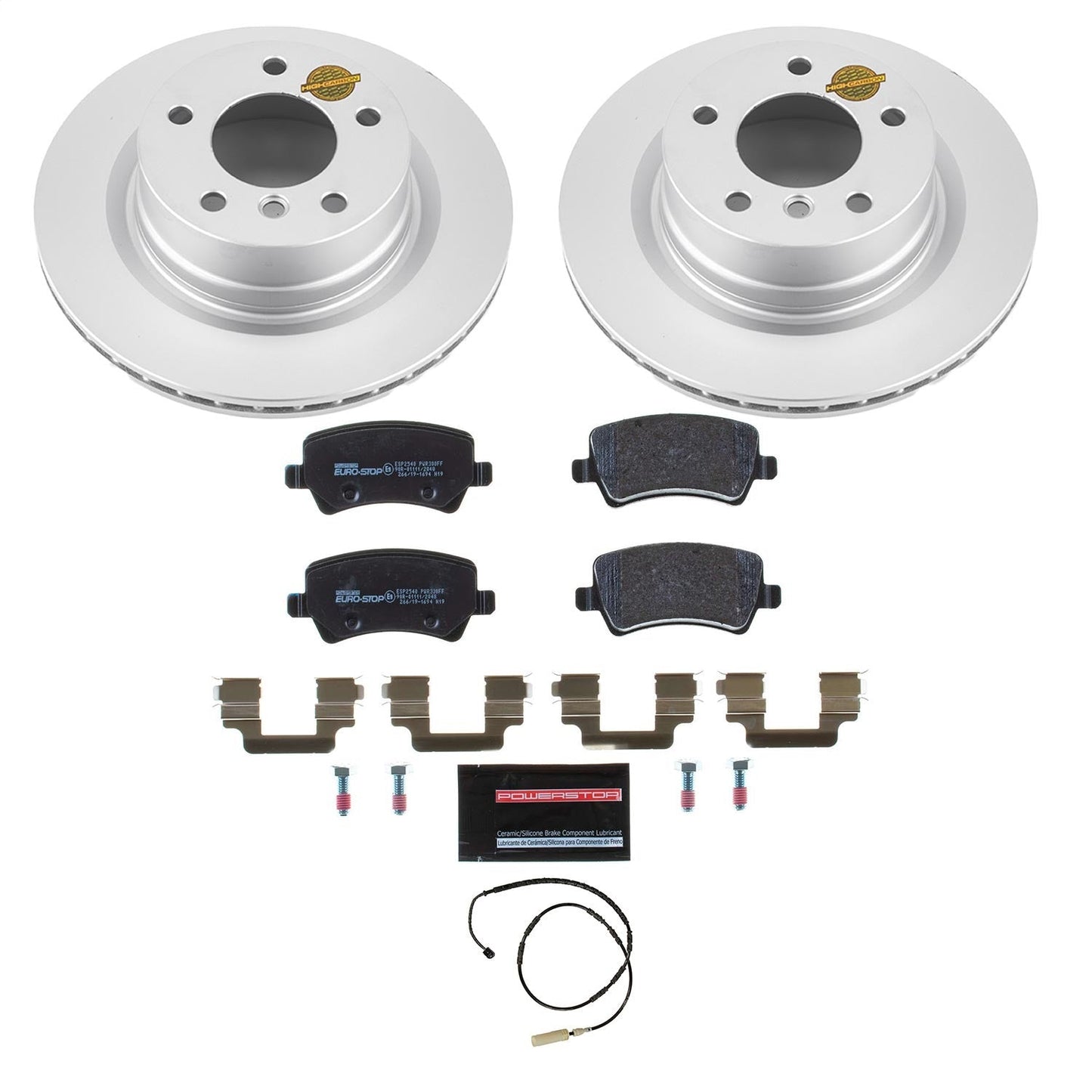 PowerStop Rear Euro-Stop Brake Kit | BMW 128i (10-13) (ESK6348)