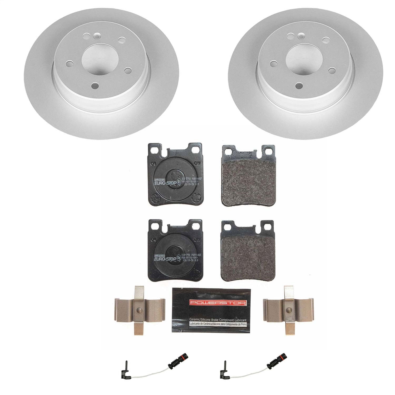 PowerStop Rear Euro-Stop Brake Kit | Mercedes-Benz E320 (98-03) (ESK6377)