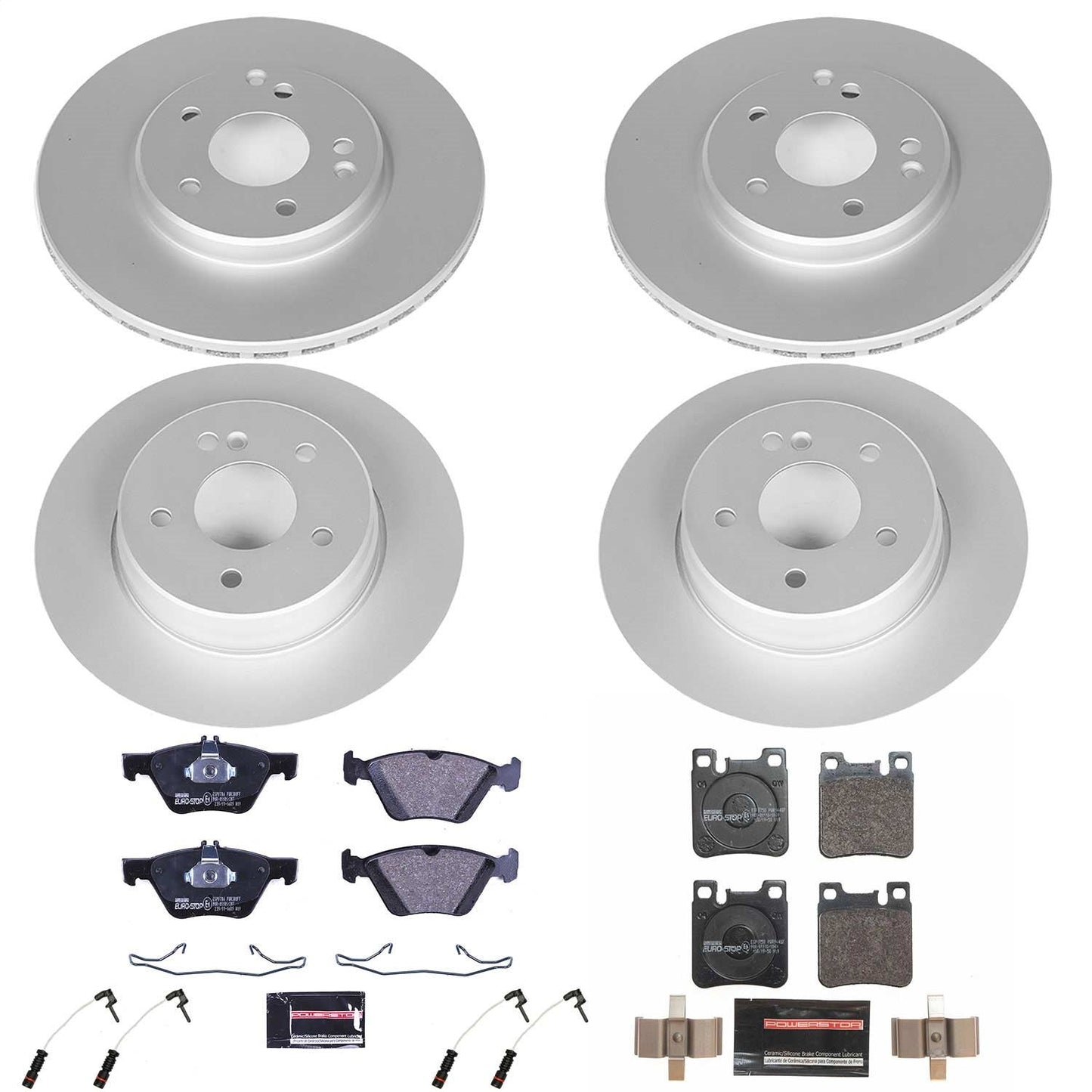 PowerStop Front & Rear Euro-Stop Brake Kit | Mercedes-Benz E320 (98-03) (ESK6379)