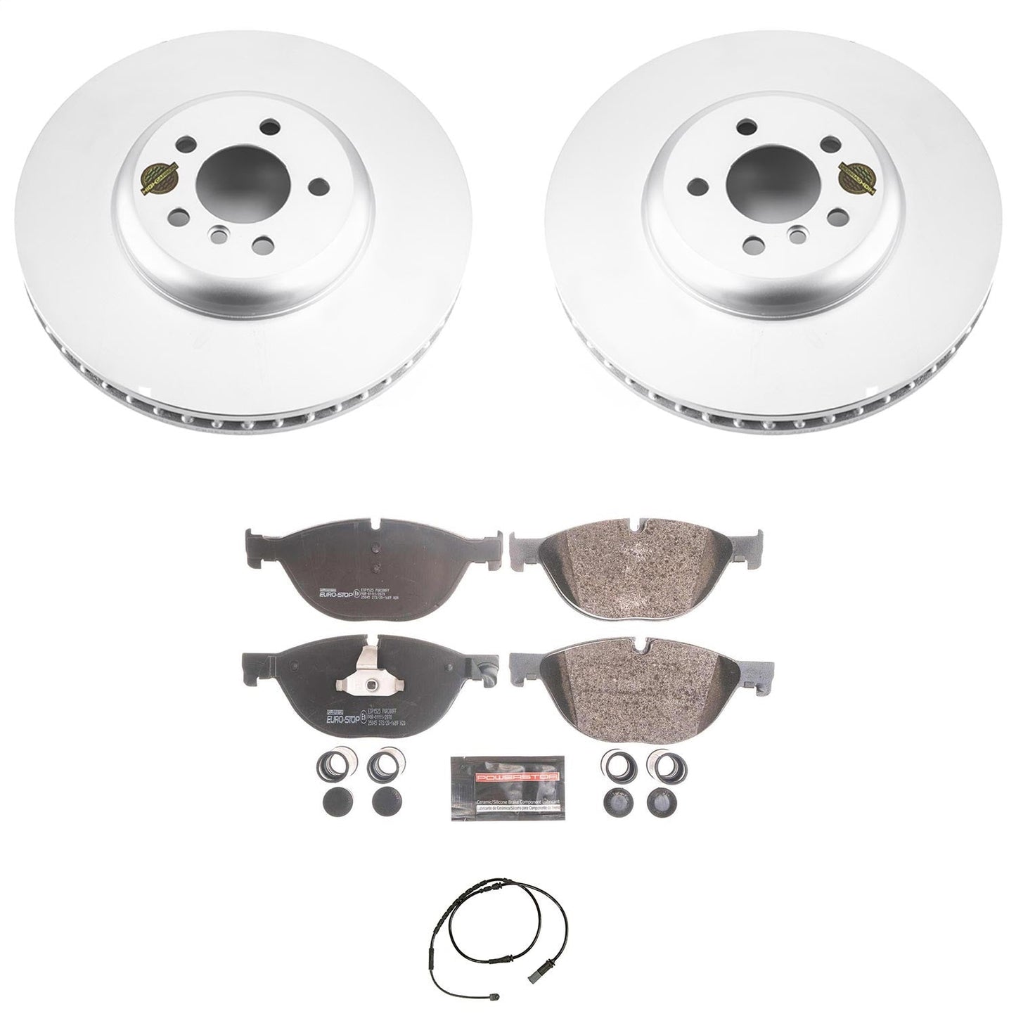 PowerStop Euro-Stop Front Brake Kit | BMW 550i GT (10-15) (ESK6414)