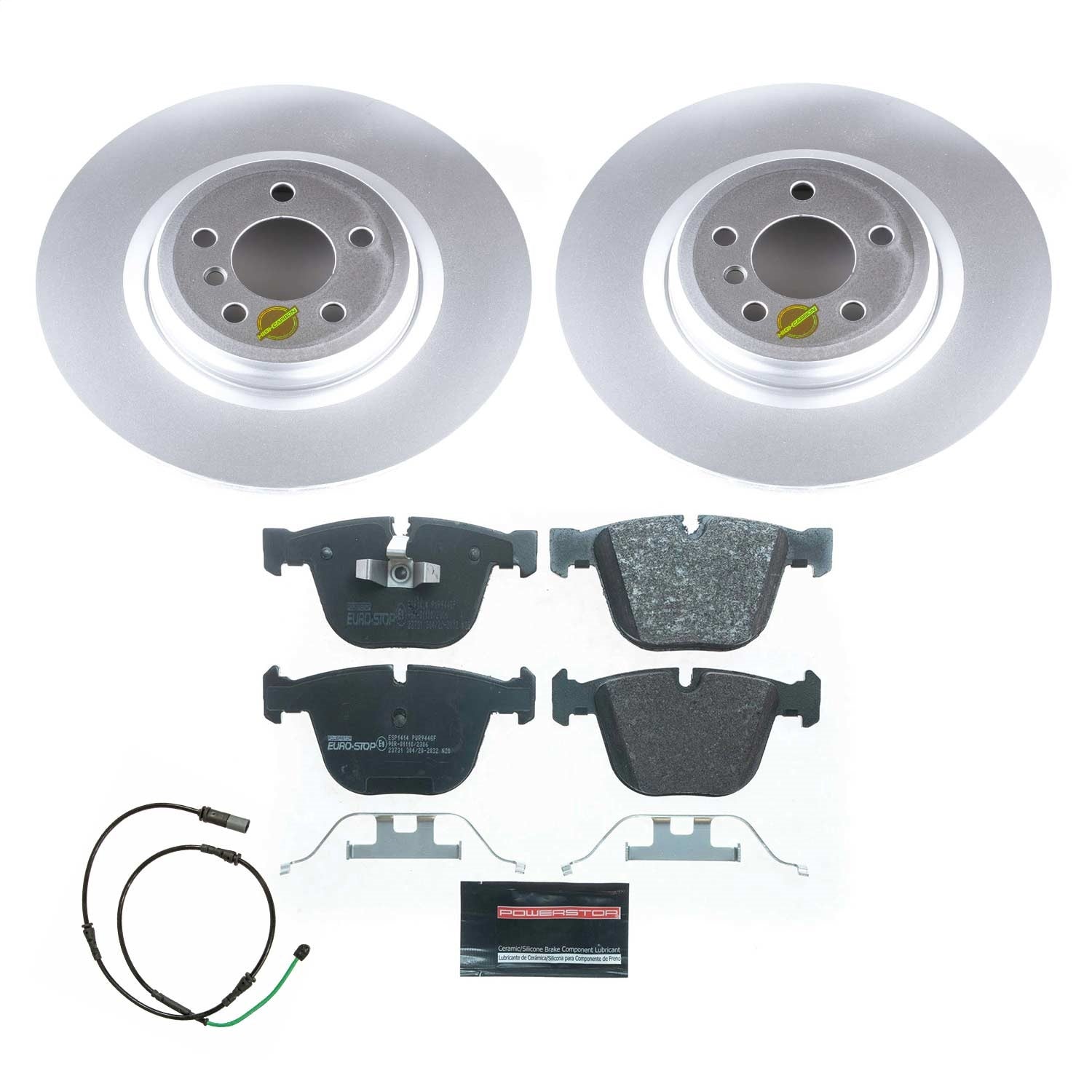 PowerStop Euro-Stop Rear Brake Kit | BMW 550i GT (10-15) (ESK6416)