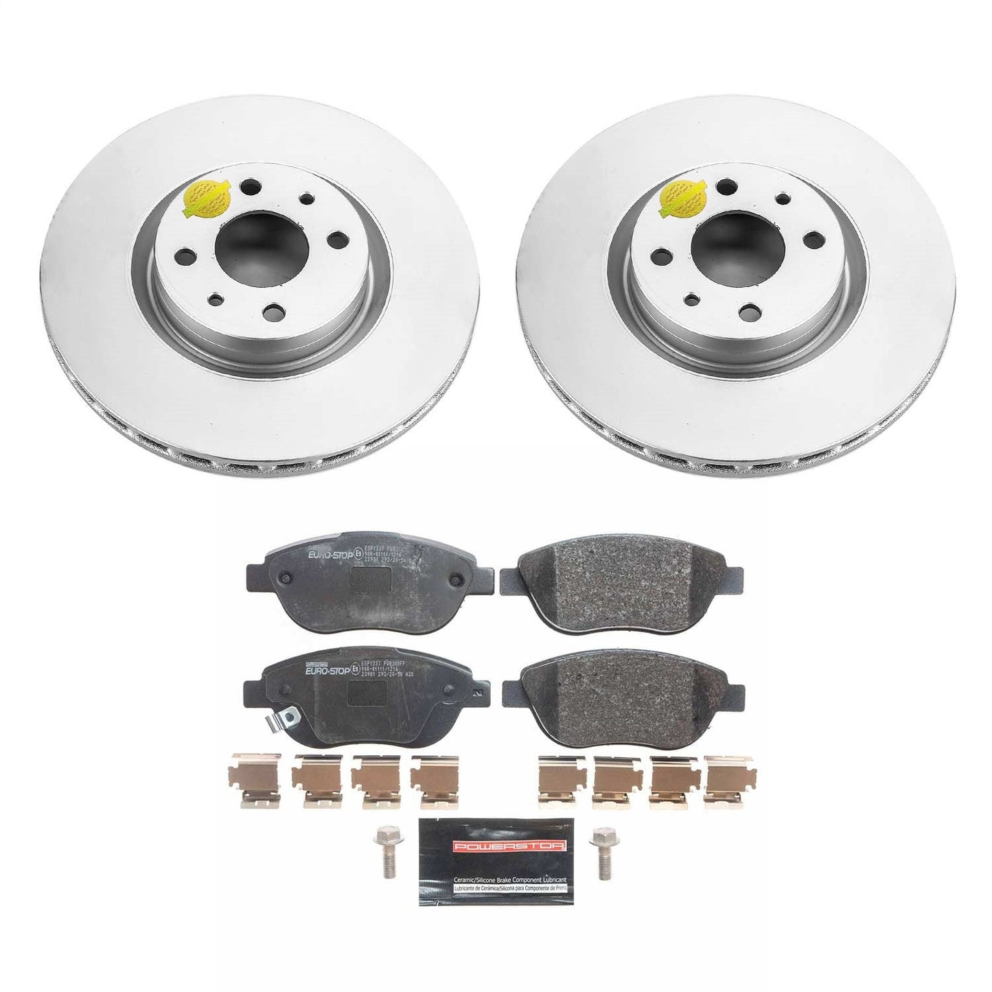 PowerStop Front Euro-Stop Brake Kit | Fiat 500 (12-19) (ESK6426)