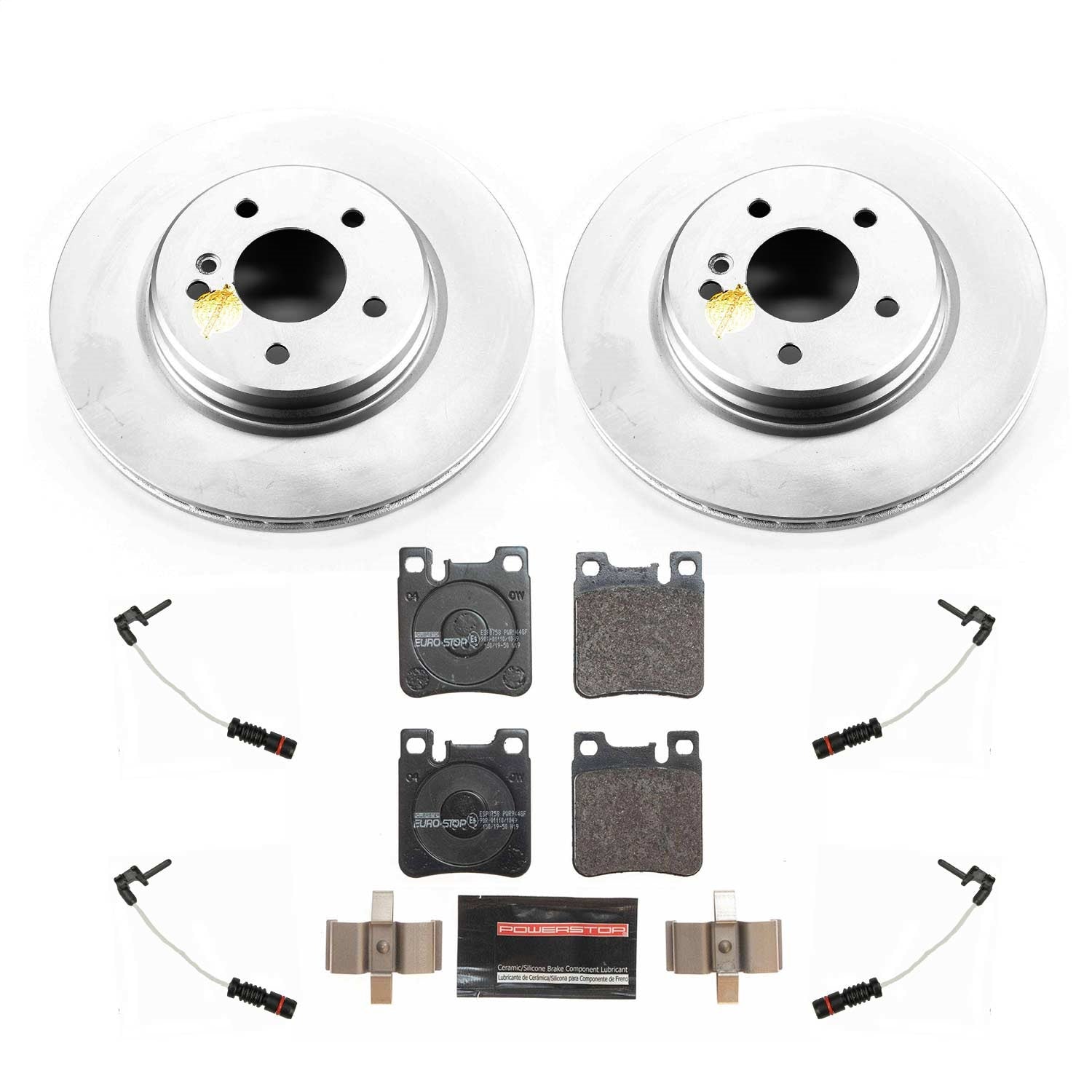PowerStop Rear Euro-Stop Brake Kit | Mercedes-Benz C43 AMG (98-00) (ESK6472)