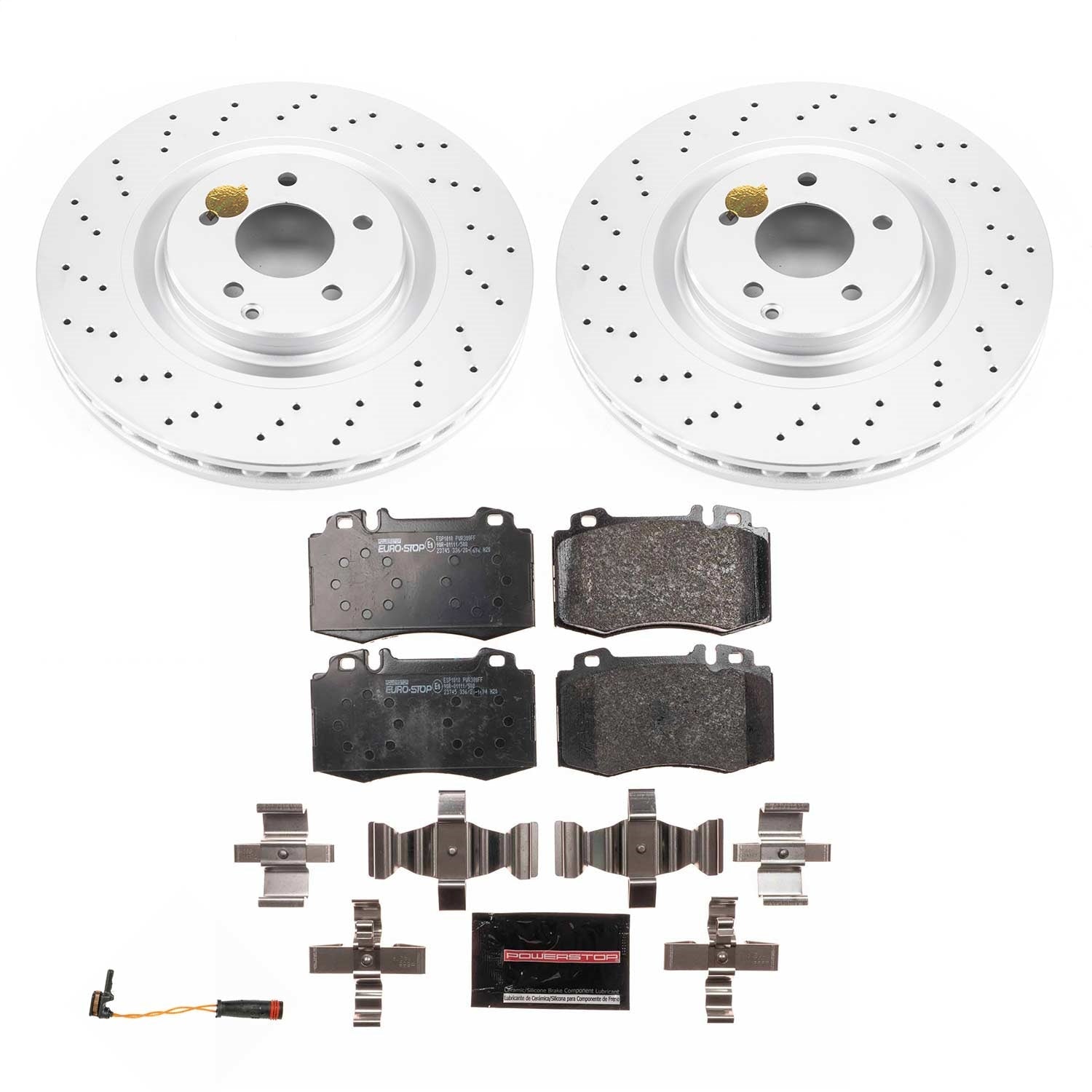PowerStop Front Euro-Stop Brake Kit | Mercedes-Benz CLK500 (03-06) (ESK6585)