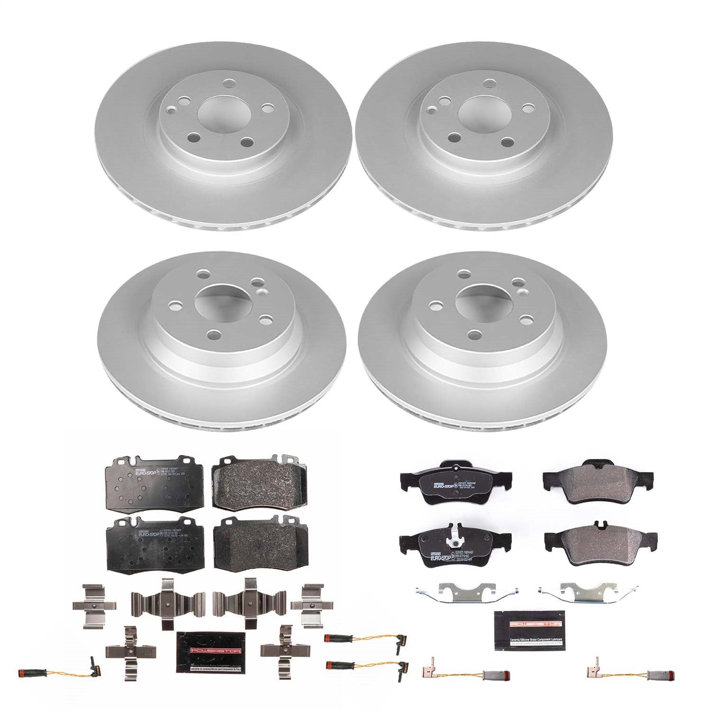 PowerStop Front & Rear Euro-Stop Brake Kit | Mercedes-Benz CLS500 (06) (ESK6598)