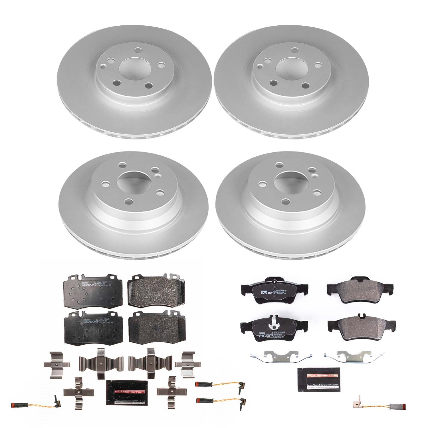 PowerStop Front & Rear Euro-Stop Brake Kit | Mercedes-Benz E550 (07-09) (ESK6600)