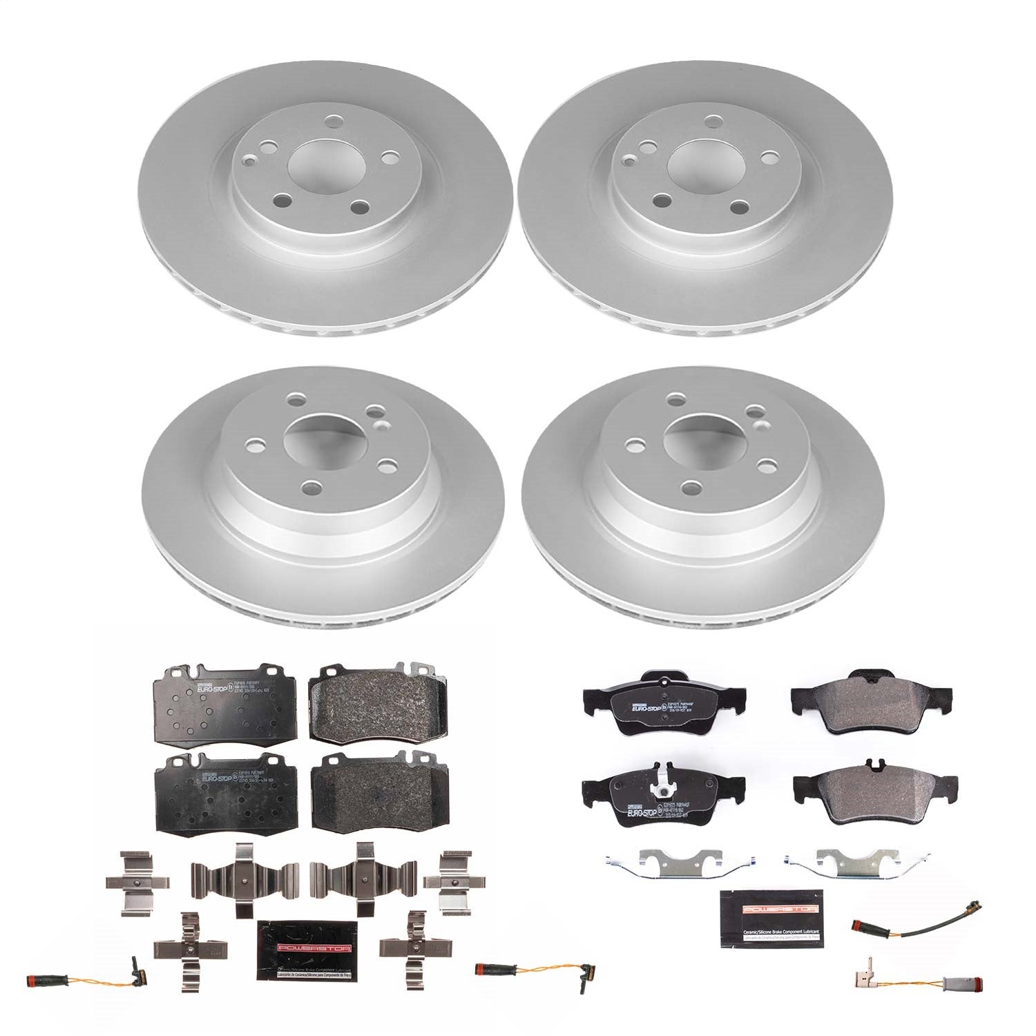 PowerStop Front & Rear Euro-Stop Brake Kit | Mercedes-Benz CLS550 (08-11) (ESK6602)