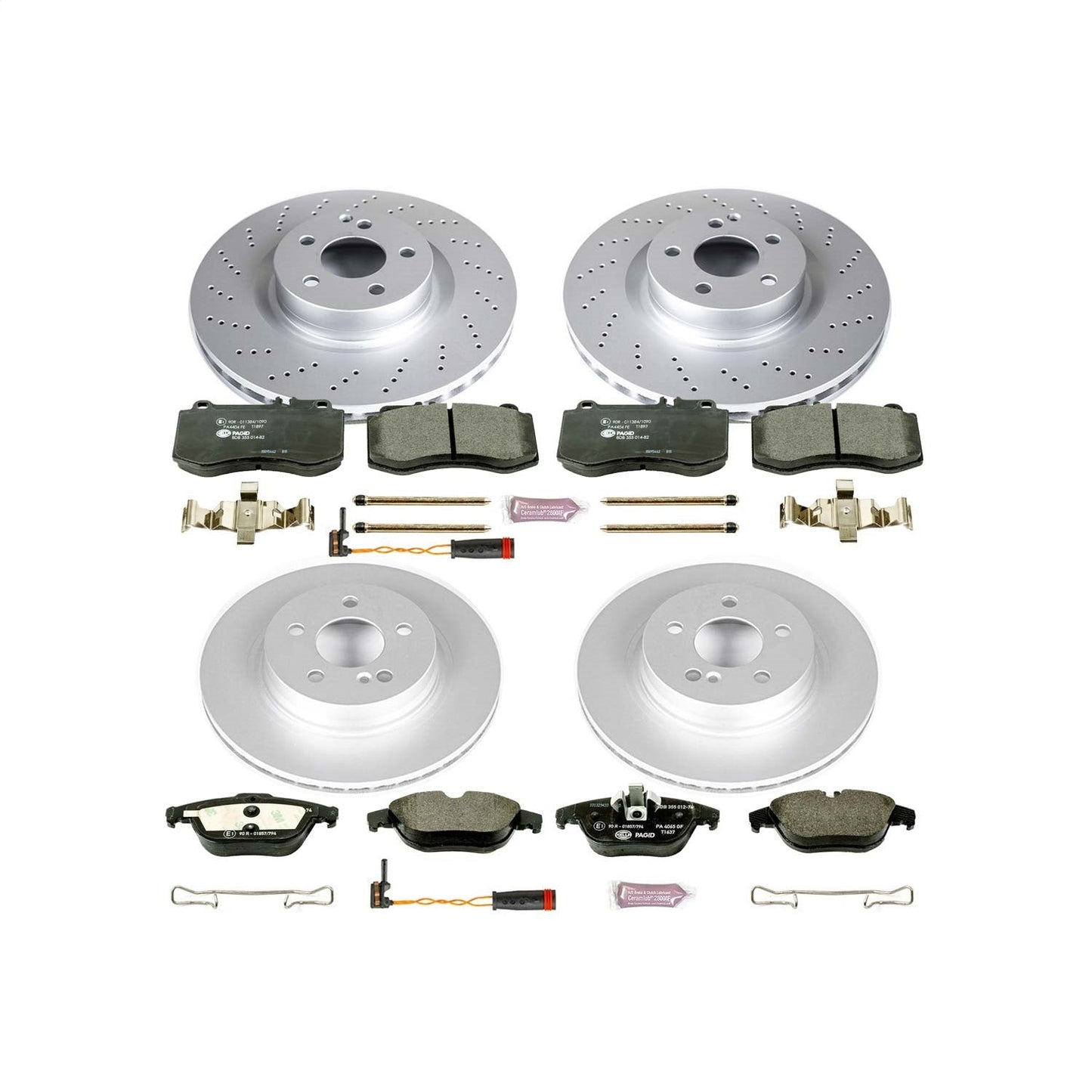 PowerStop Front & Rear Euro-Stop Brake Kit | Mercedes-Benz E350 (13-14) (ESK6641)