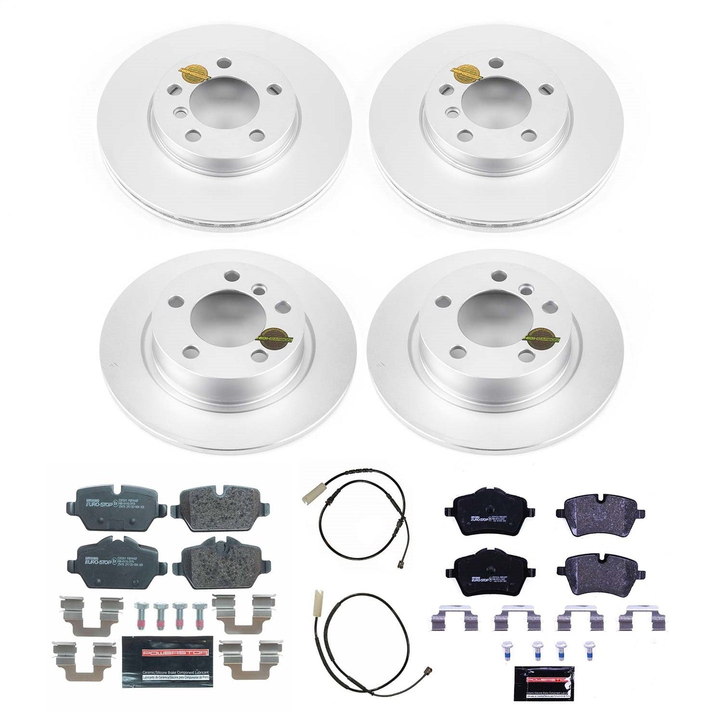 PowerStop Front & Rear Euro-Stop Brake Kit | Mini Cooper Countryman (11-16) (ESK6663)