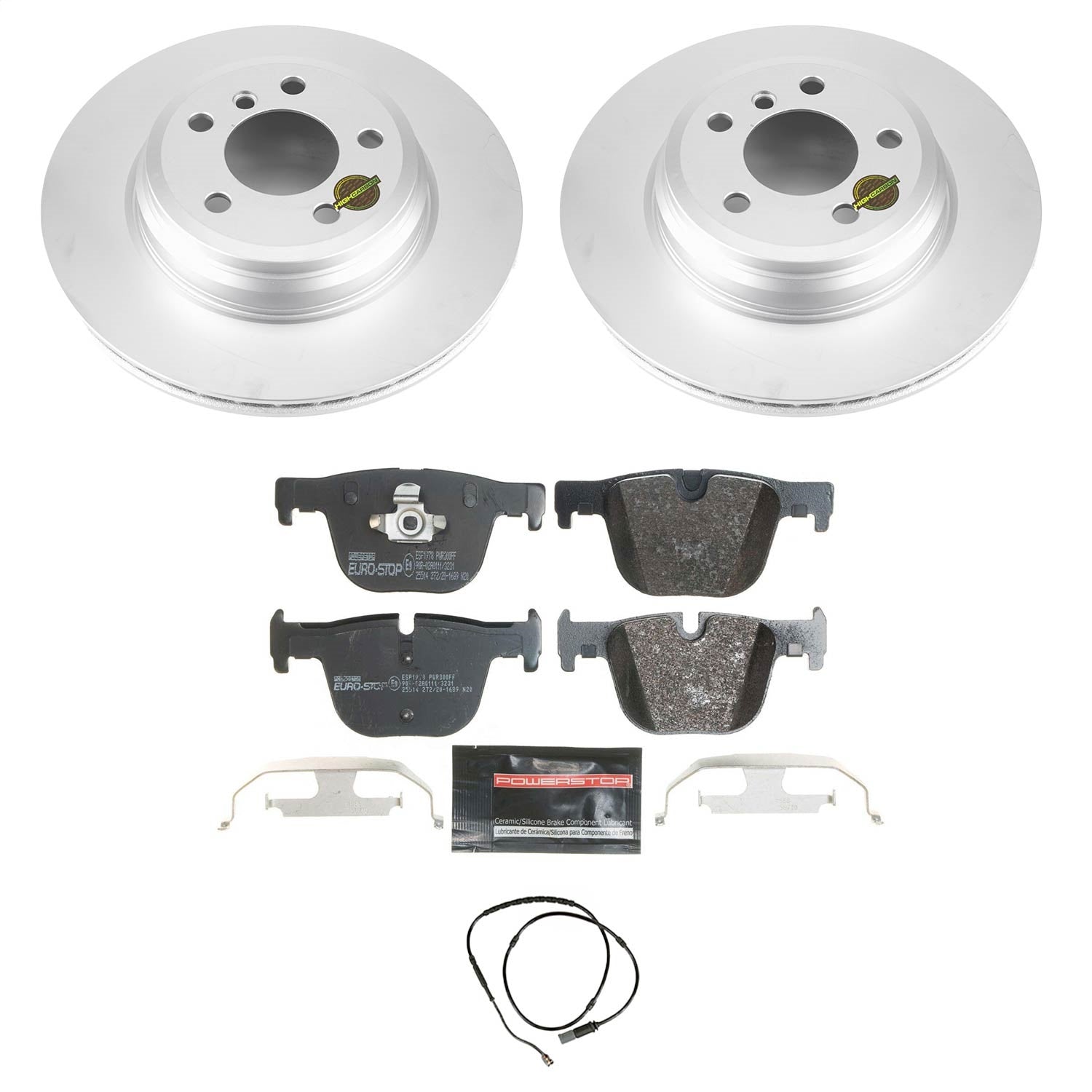 PowerStop Rear Euro-Stop Brake Kit | BMW 328i xDrive (15-16) (ESK6667)