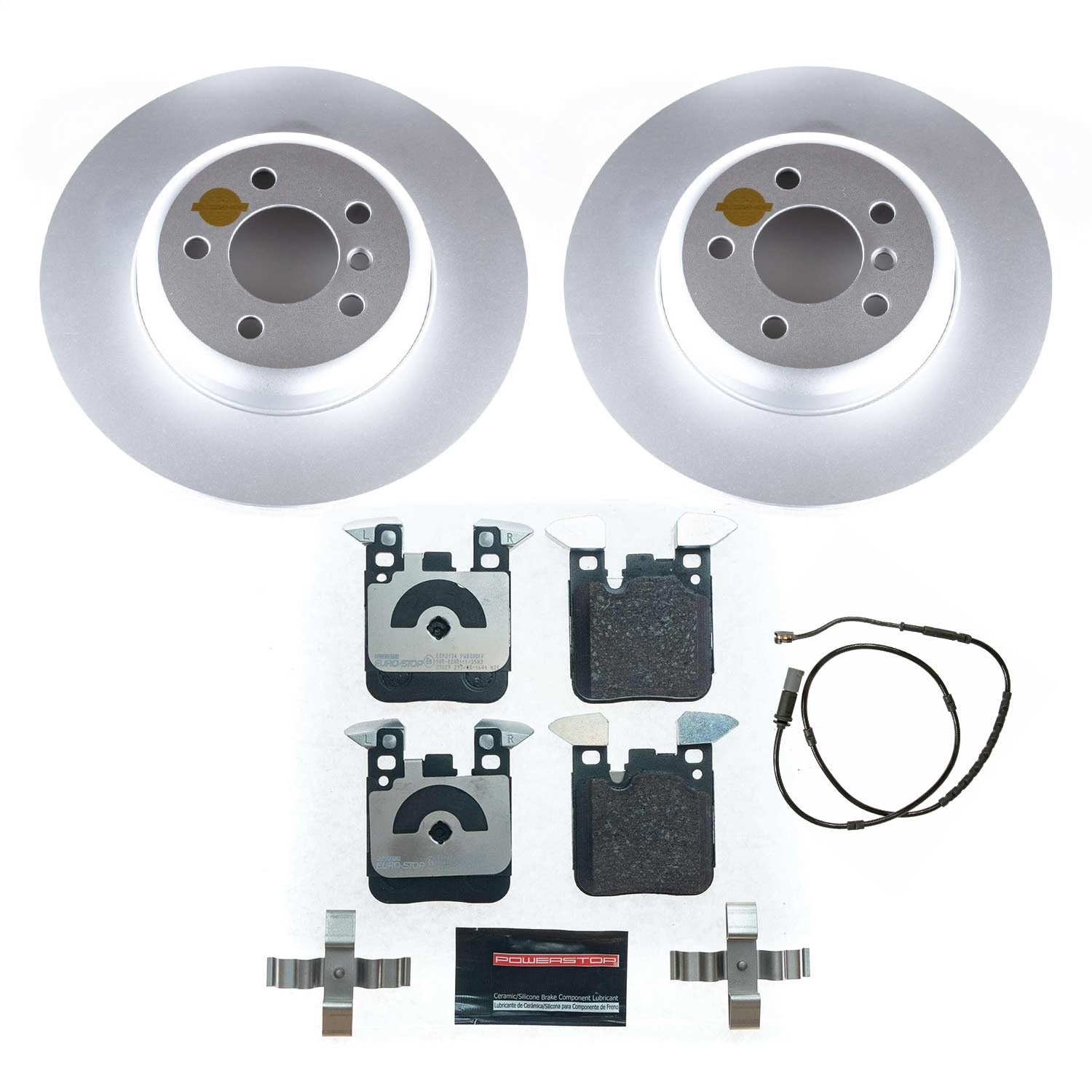 PowerStop Rear Euro-Stop Brake Kit | BMW 320i xDrive (16-18) (ESK6672)
