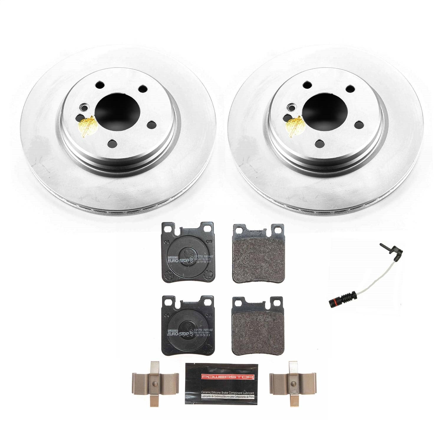 PowerStop Rear Euro-Stop Brake Kit | Mercedes-Benz E55 AMG (99-02) (ESK6717)