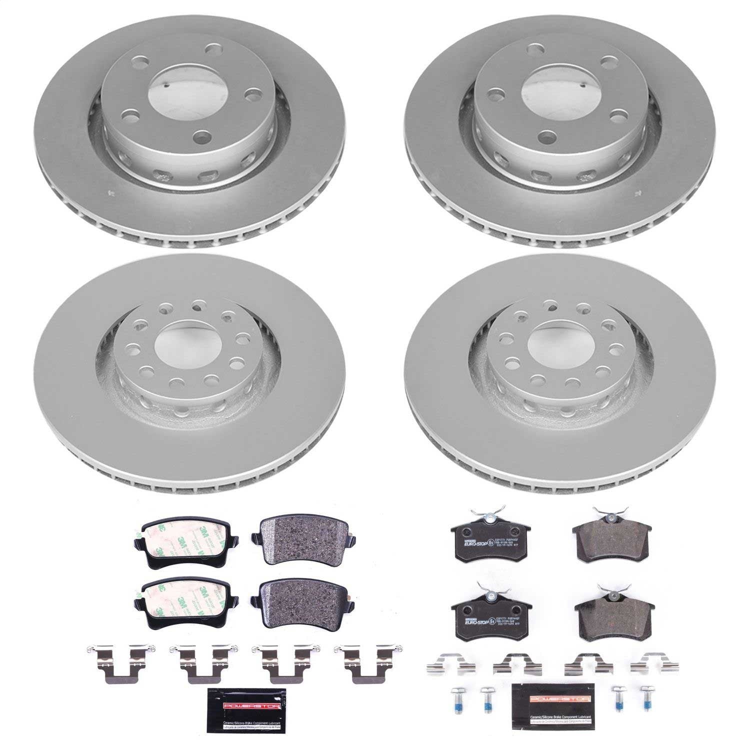 PowerStop Front & Rear Euro-Stop Brake Kit | Volkswagen Passat (02-04) (ESK6723)