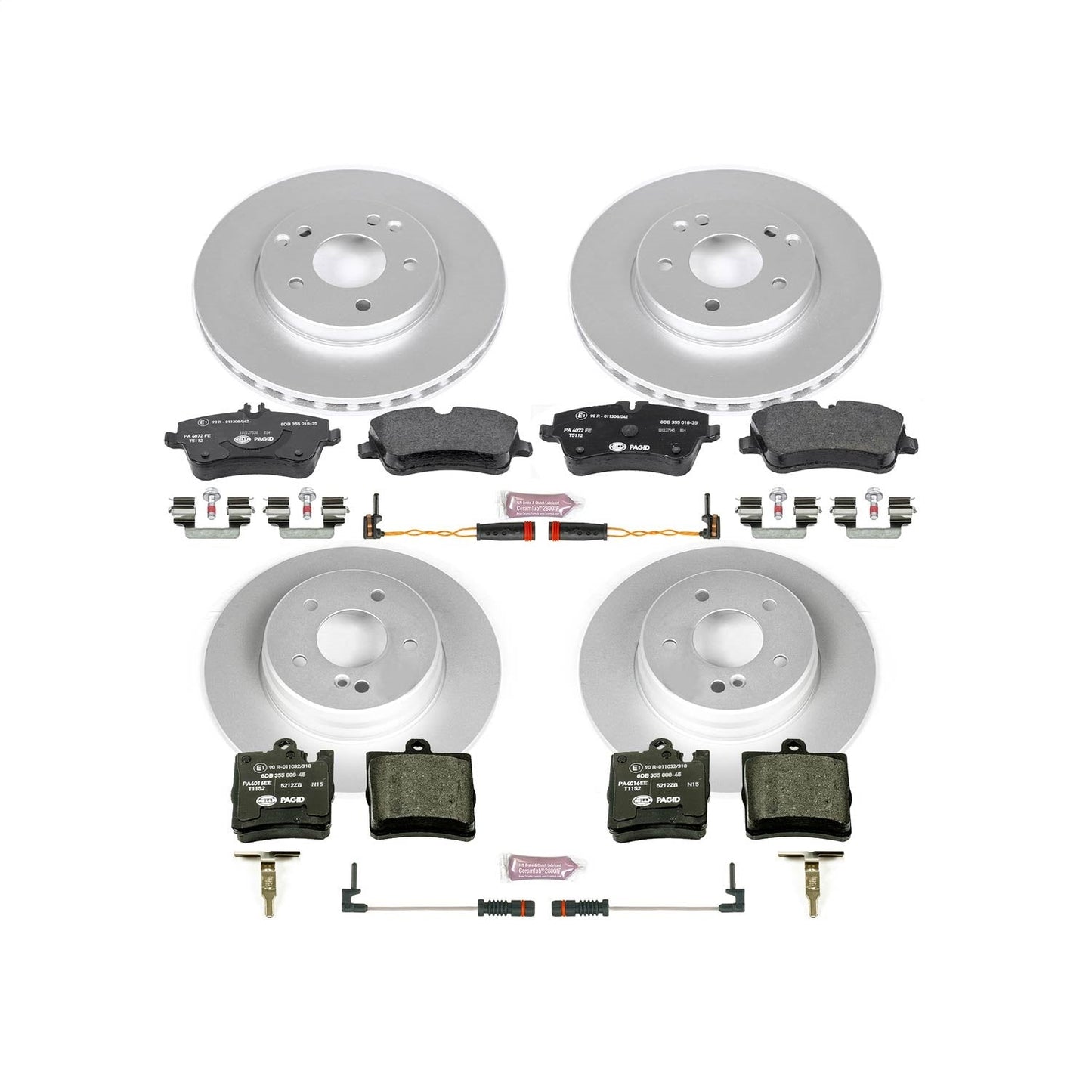 PowerStop Front & Rear Euro-Stop Brake Kit | Mercedes-Benz C240 (03-05) (ESK6745)