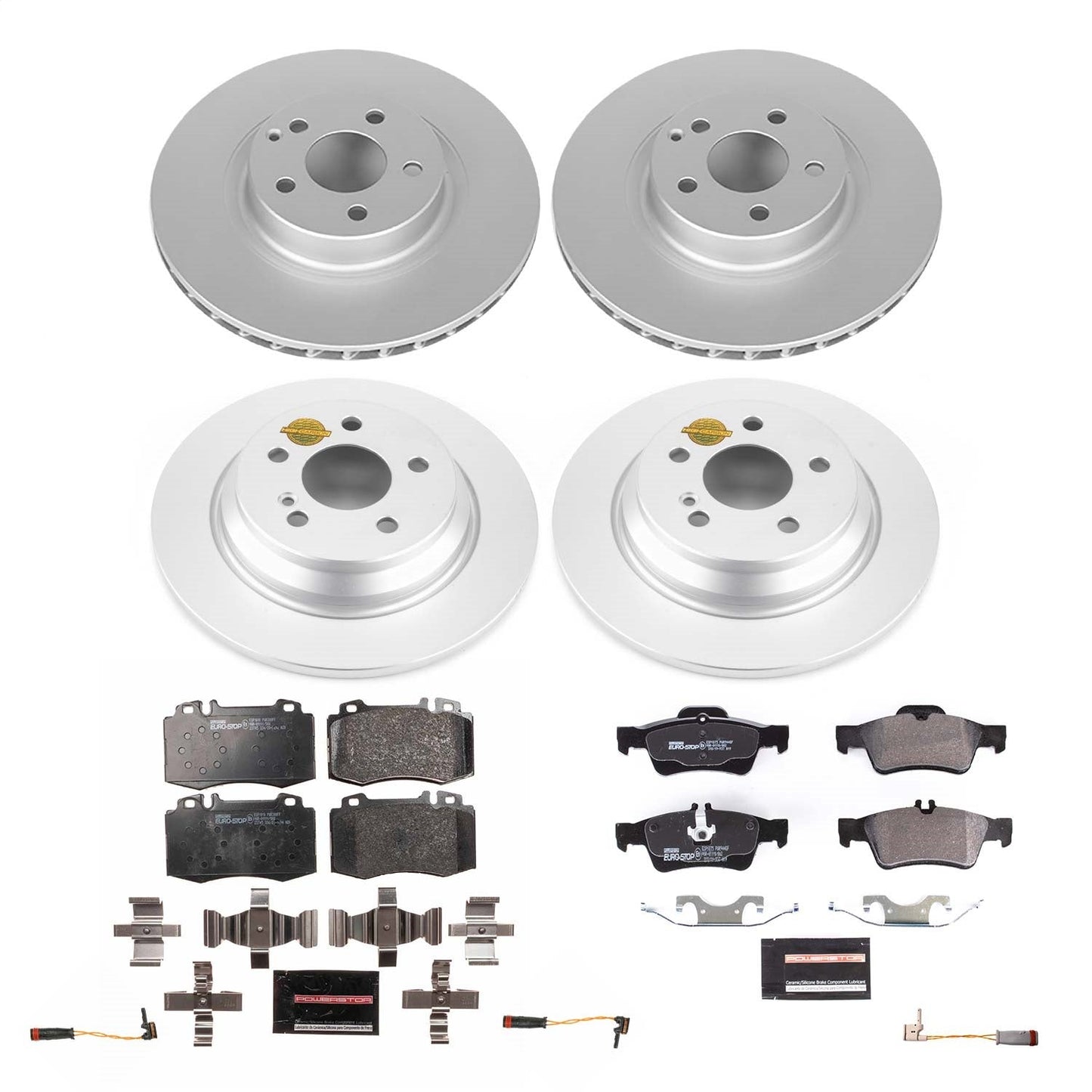 PowerStop Front & Rear Euro-Stop Brake Kit | Mercedes-Benz SL550 (07-12) (ESK6754)