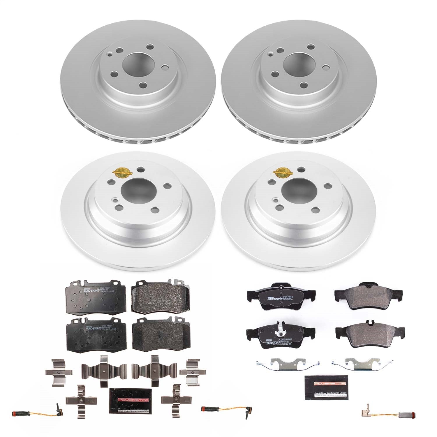 PowerStop Front & Rear Euro-Stop Brake Kit | Mercedes-Benz SL550 (07-12) (ESK6754)