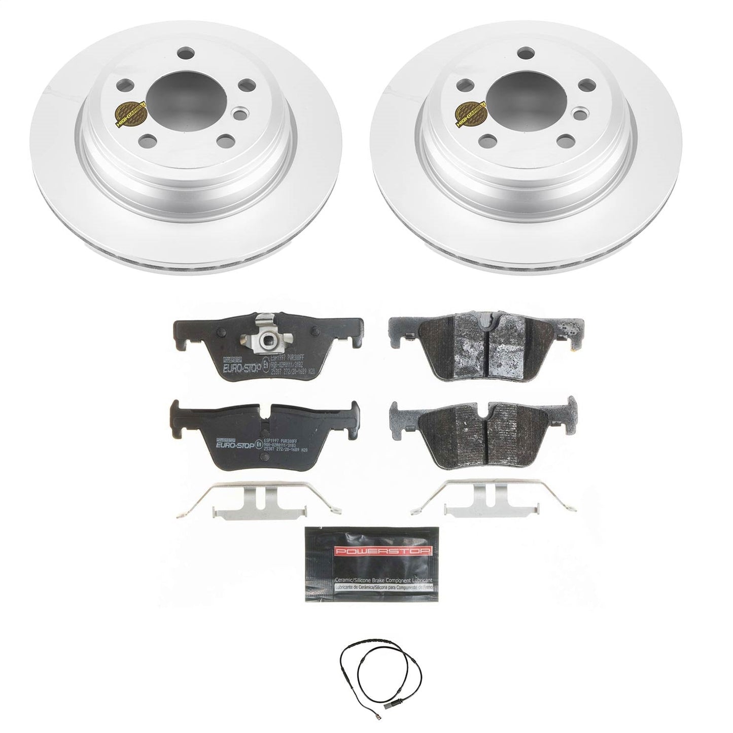 PowerStop Rear Euro-Stop Brake Kit | BMW 320i xDrive (13-18) (ESK6852)