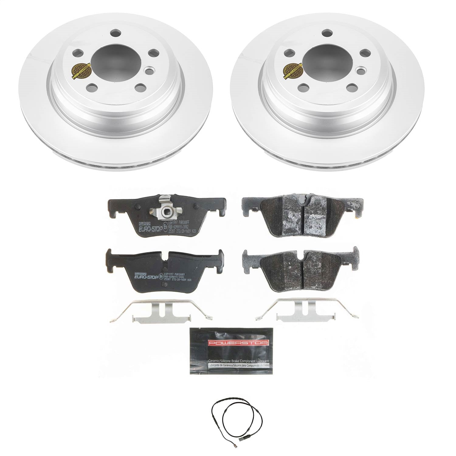 PowerStop Rear Euro-Stop Brake Kit | BMW 320i xDrive (13-18) (ESK6852)