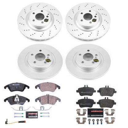 PowerStop Front & Rear Euro-Stop Brake Kit | Mercedes-Benz SLC300 (18-19) (ESK6891)