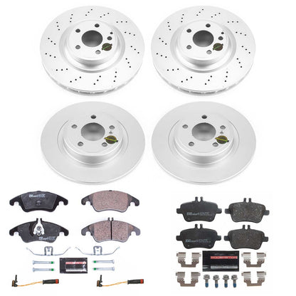 PowerStop Front & Rear Euro-Stop Brake Kit | Mercedes-Benz SLC300 (17) (ESK6892)