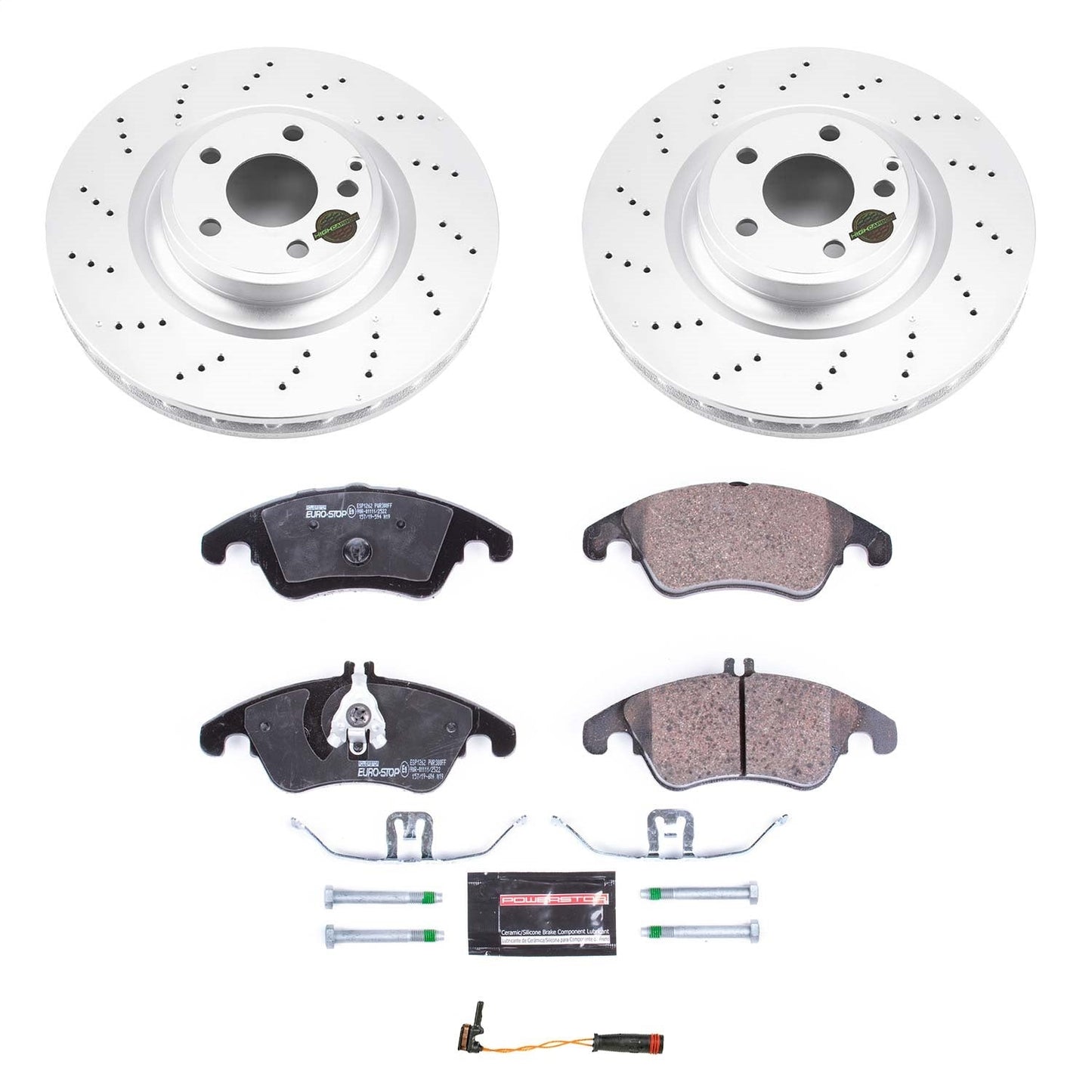 PowerStop Front Euro-Stop Brake Kit | Mercedes-Benz SLC300 (17-18) (ESK6893)