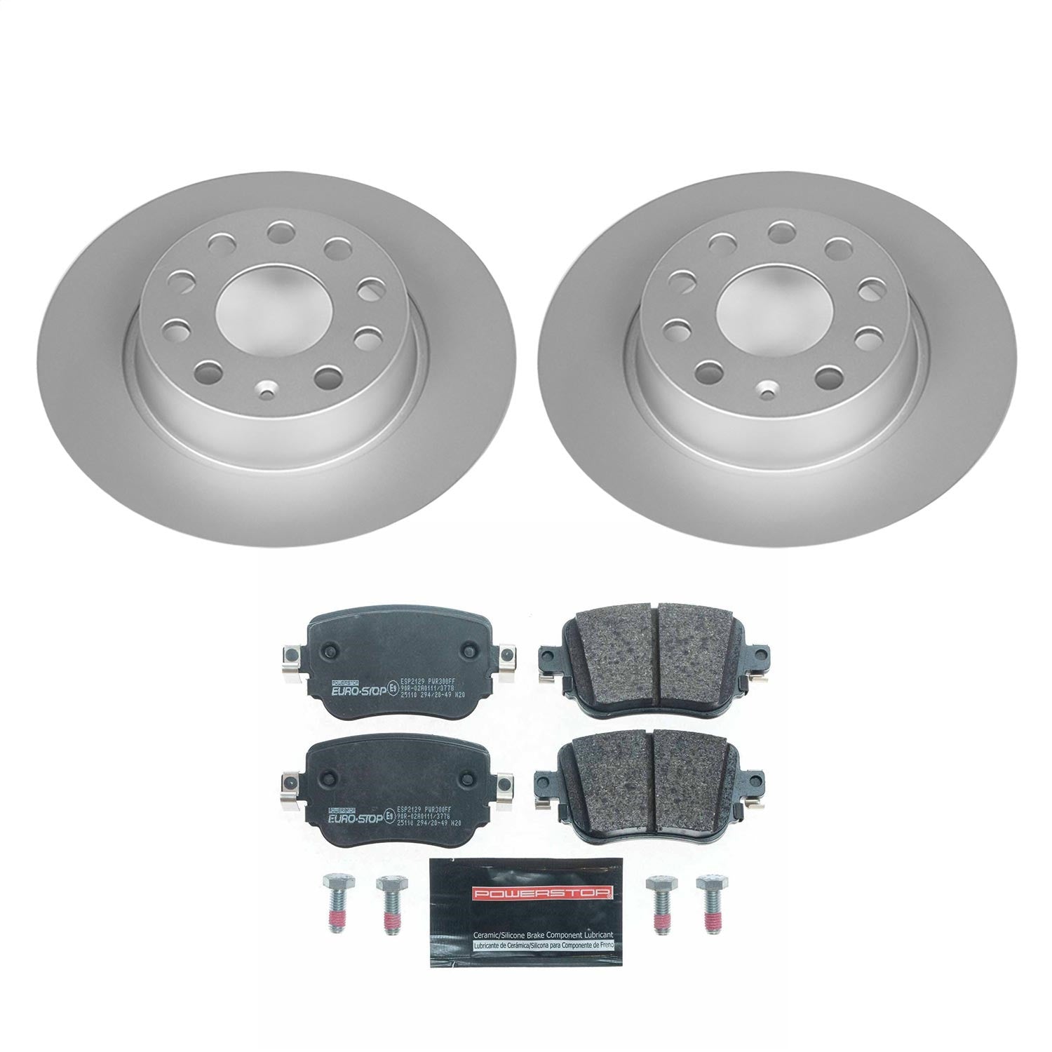 PowerStop Rear Euro-Stop Brake Kit | Volkswagen GTI (15-18) (ESK7053)